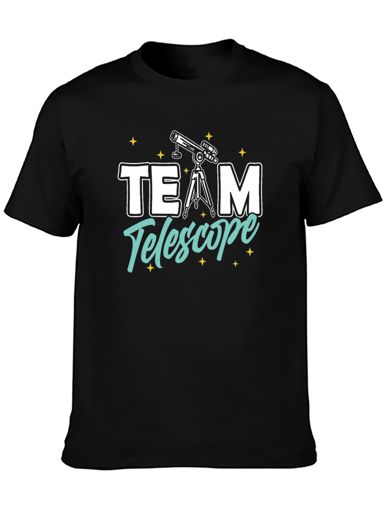 Team Telescope Black Graphic Tee