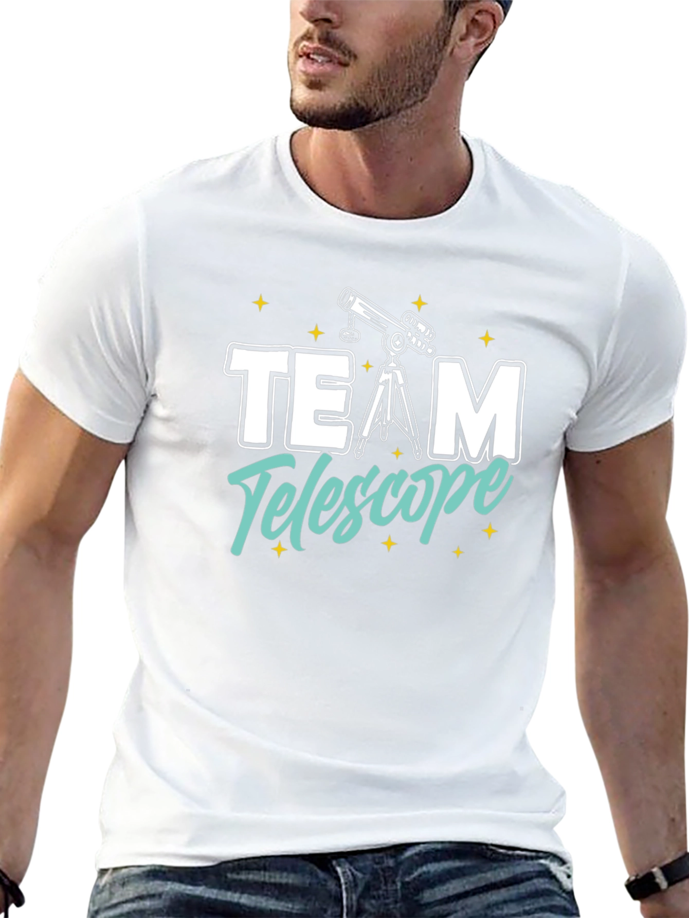 Team Telescope Black Graphic Tee