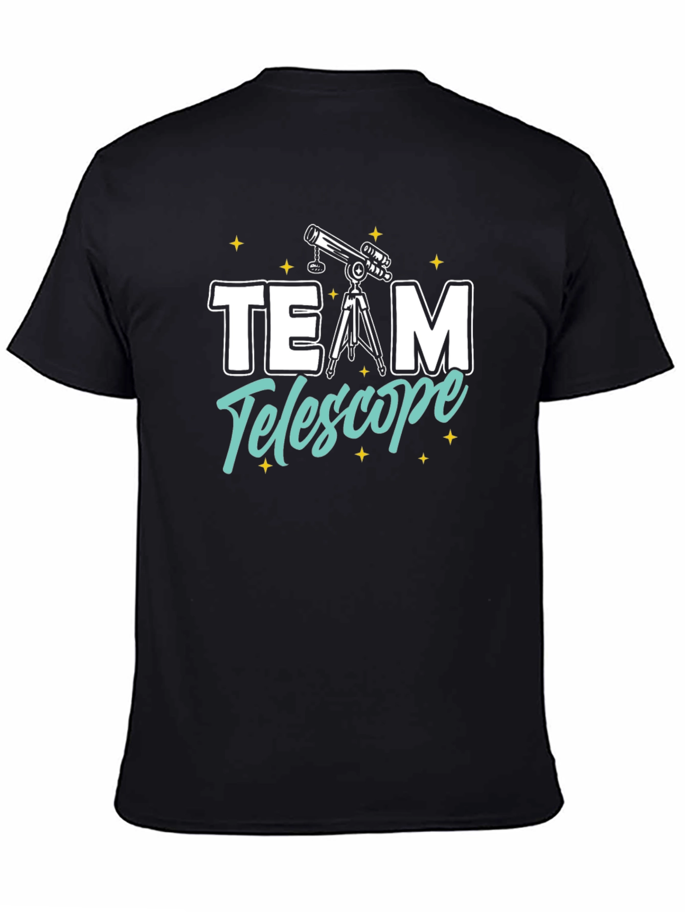 Team Telescope Black Graphic Tee