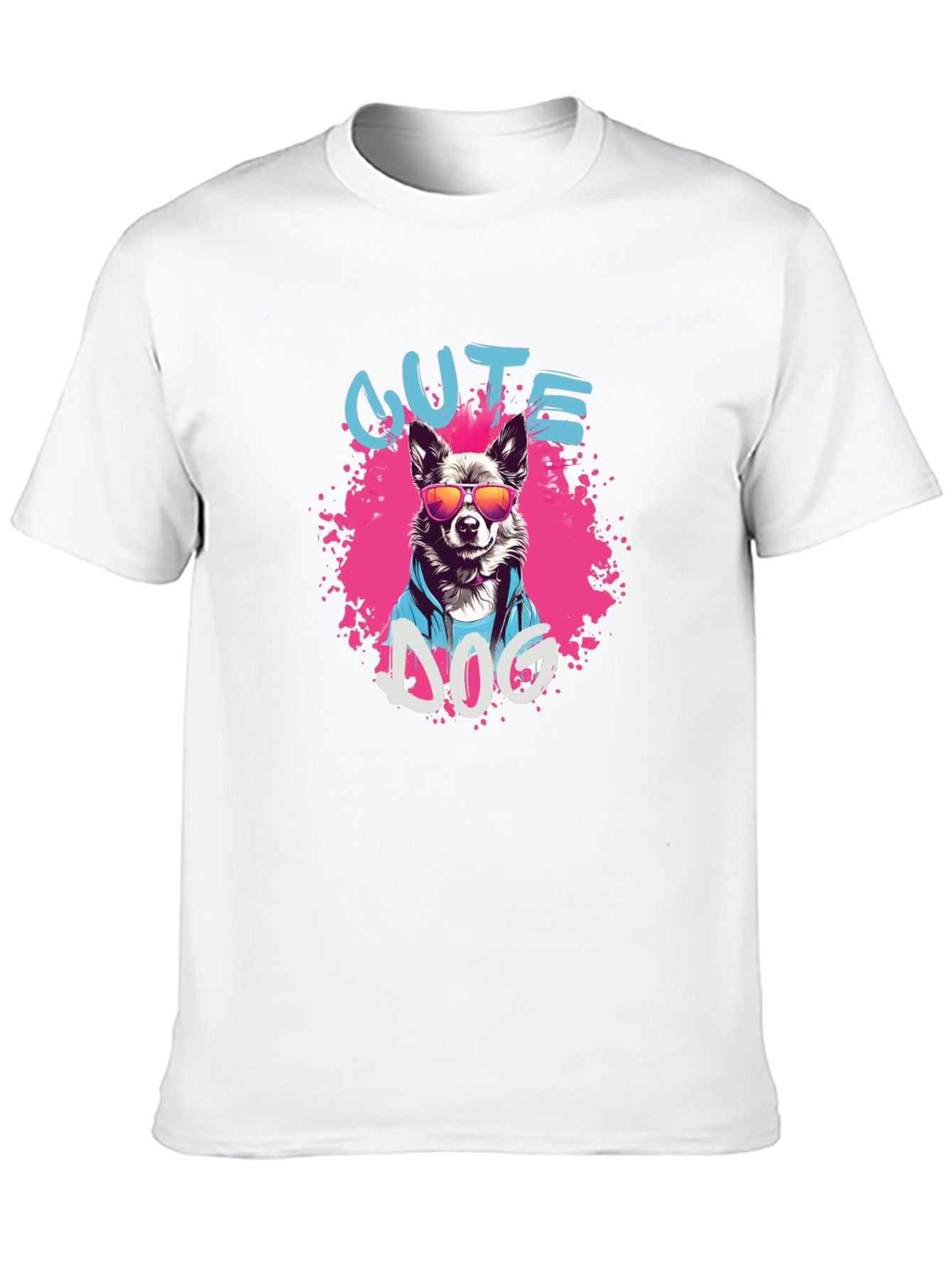 Cool Dog Graphic Tee - Black