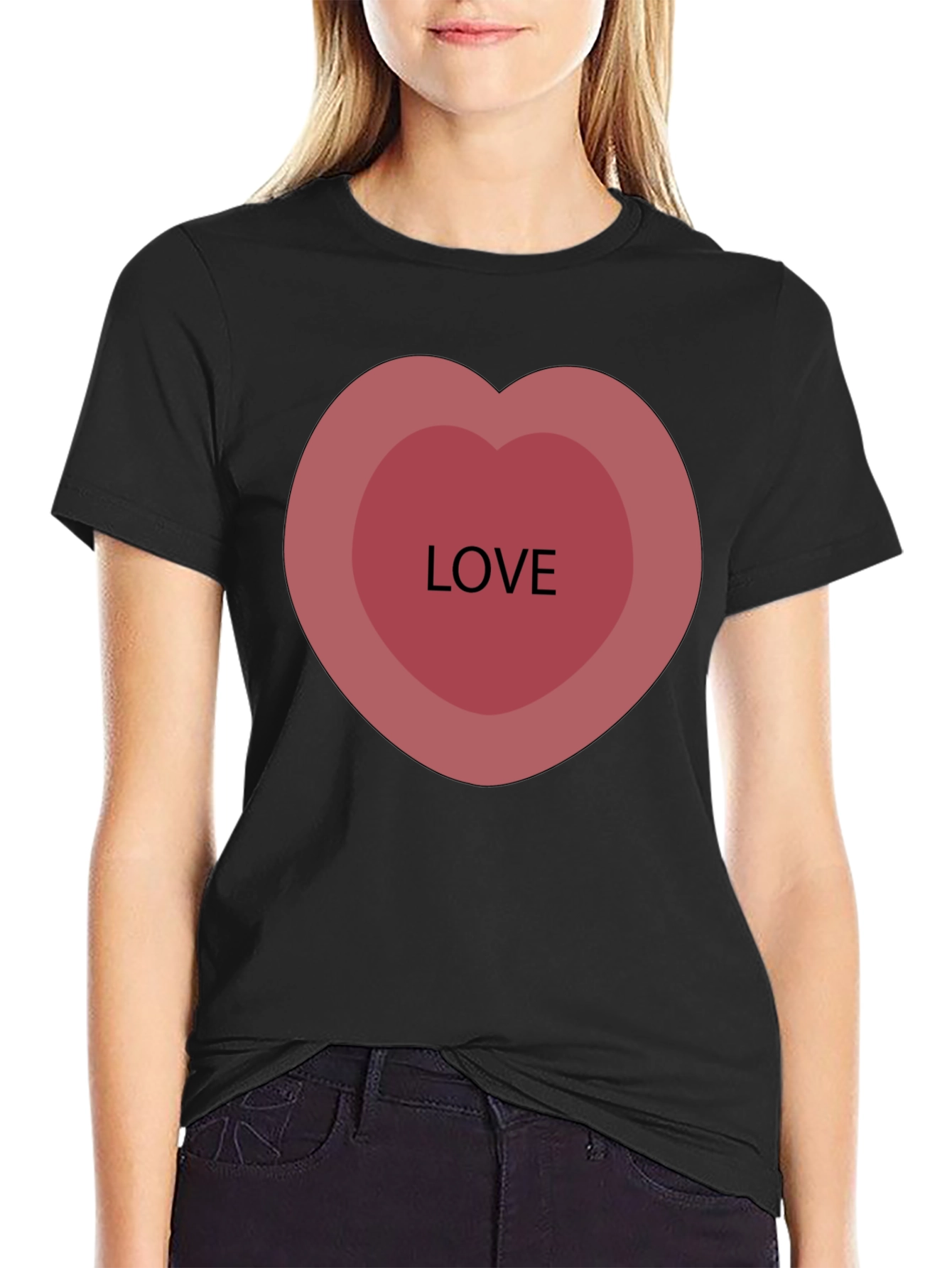 Love Heart Graphic Tee - Stylish Casual Comfort