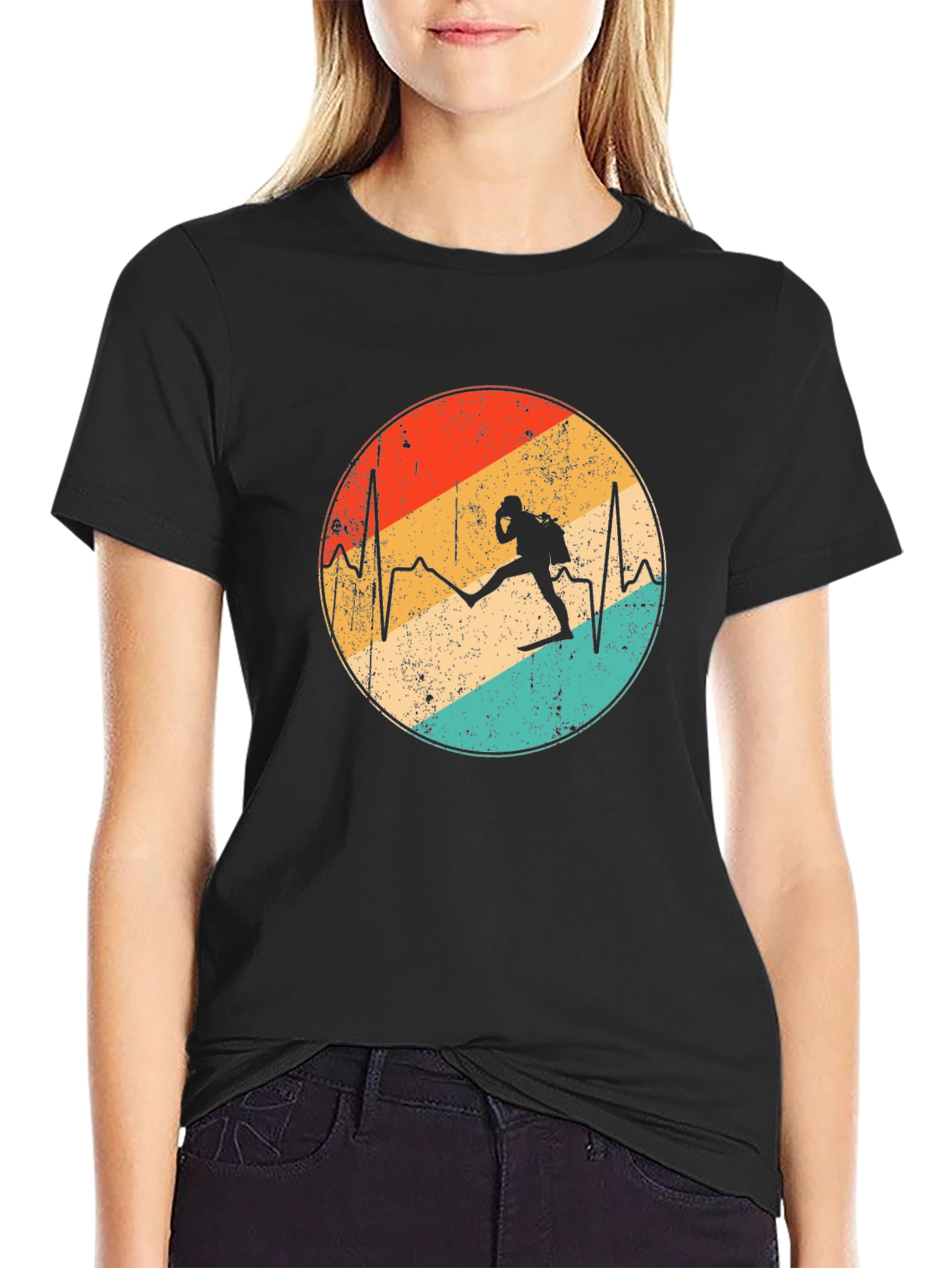 Diver Heartbeat Graphic Tee - Dive into Style!