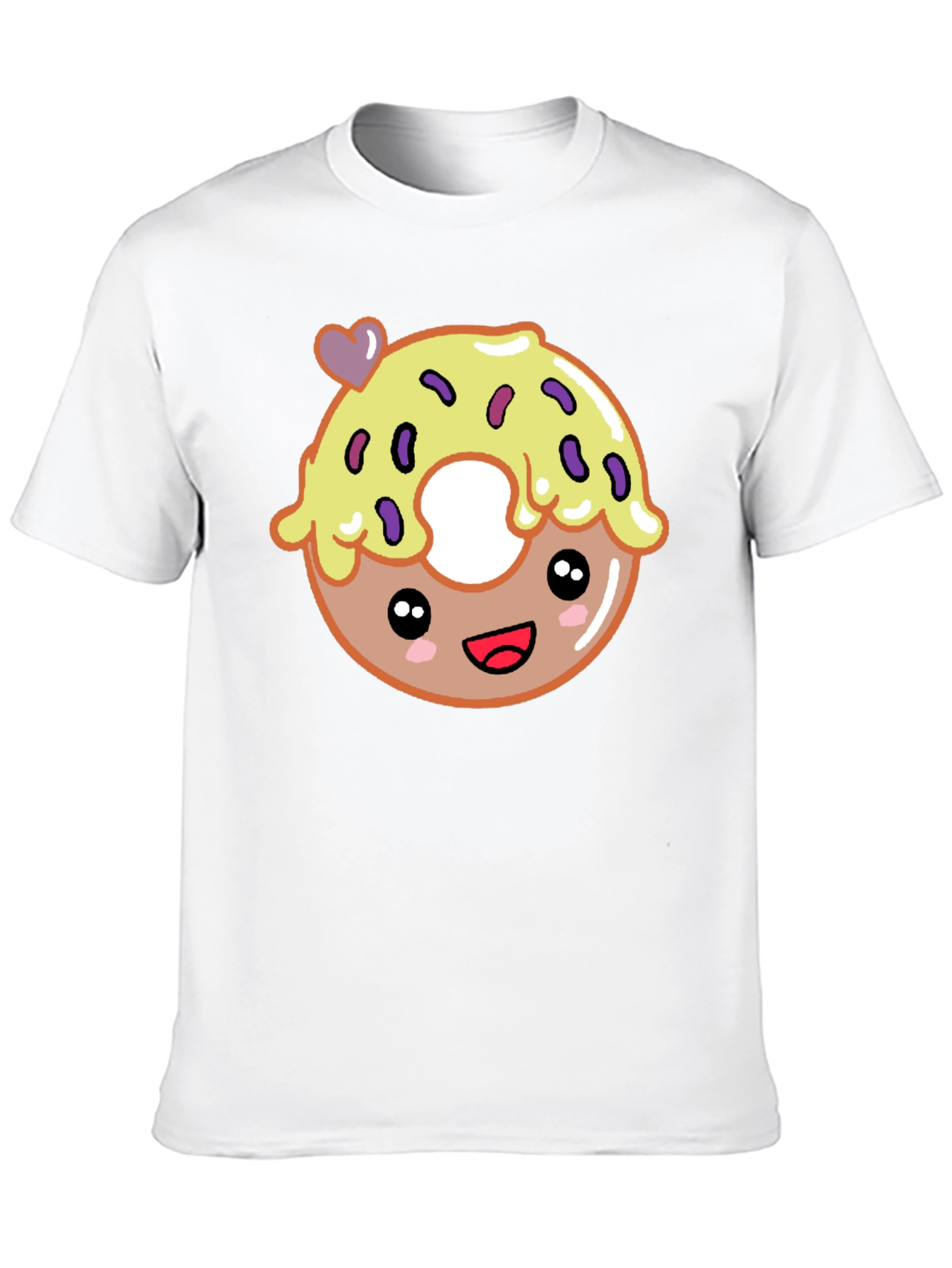 Cute Donut Graphic Tee - Unisex Black T-Shirt