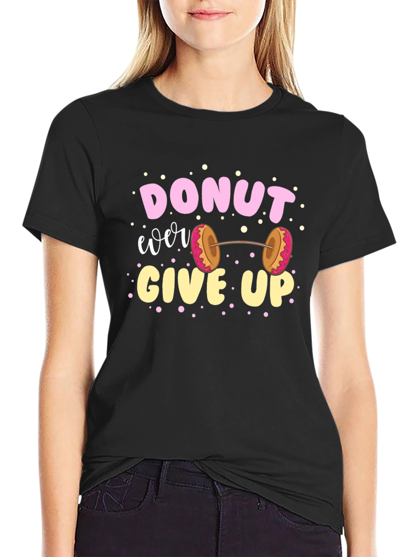 Donut Ever Give Up Graphic T-Shirt