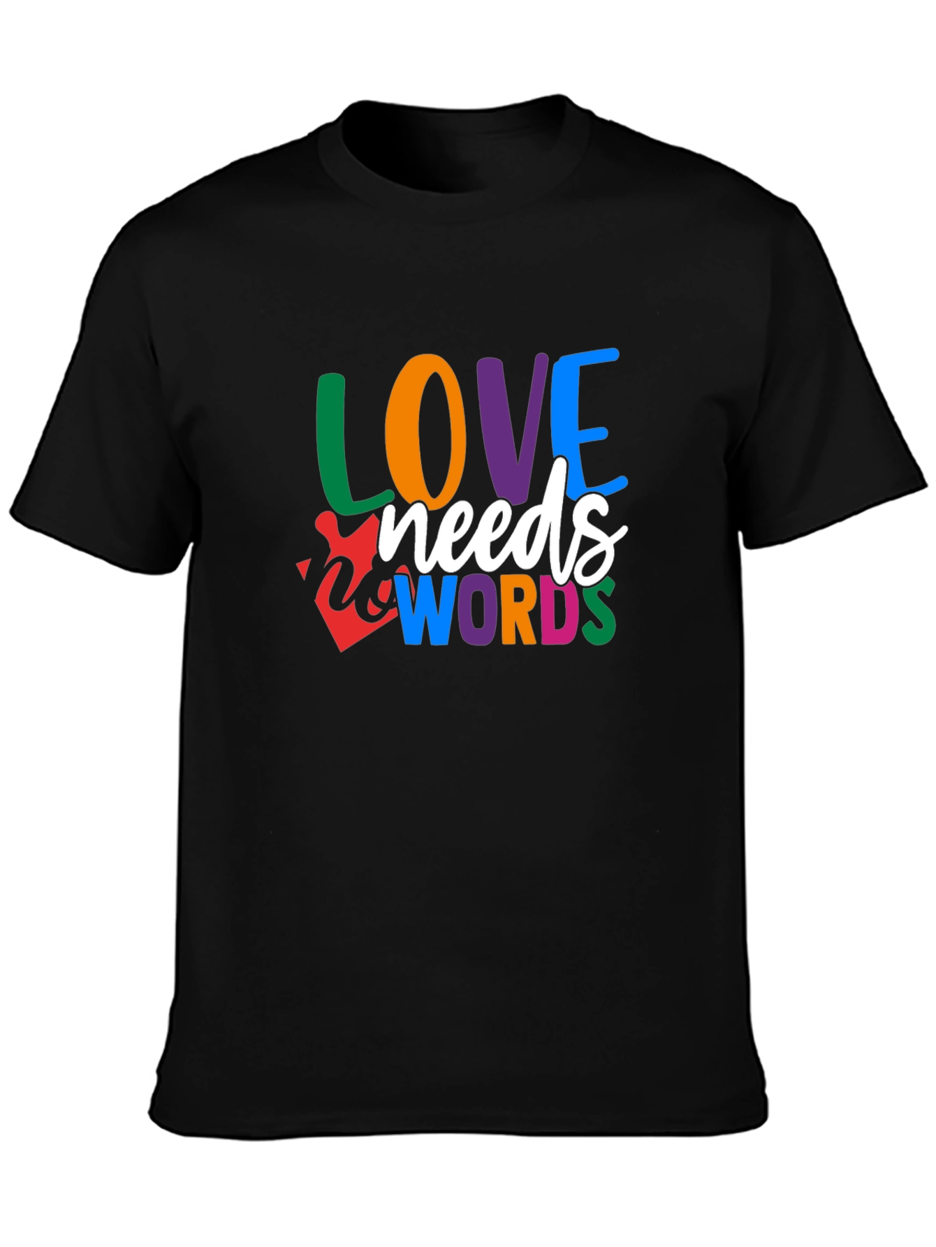 Love Needs Words Autism Awareness T-Shirt