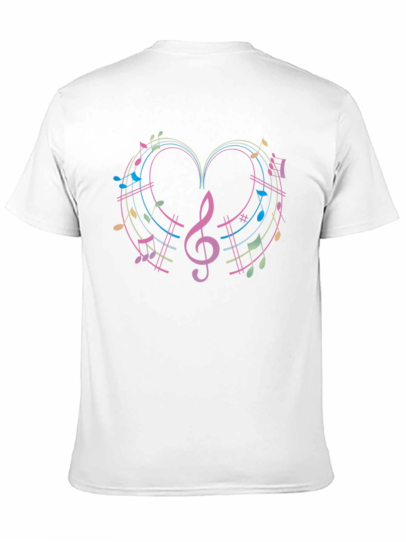 Musical Heart Graphic Black T-Shirt