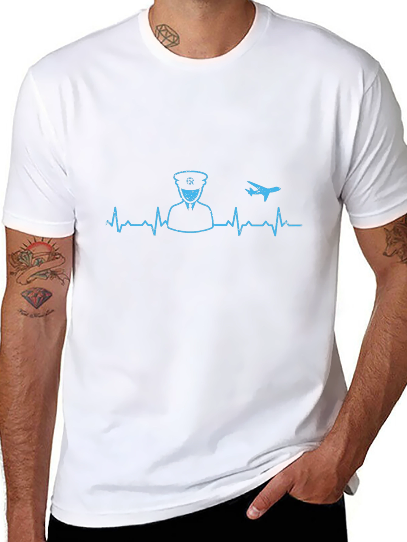 Pilot Heartbeat T-Shirt - Aviation Tee