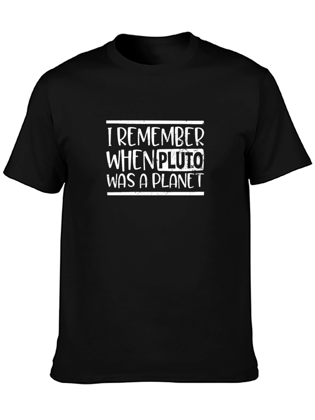 I Remember When Pluto Was a Planet Black T-Shirt