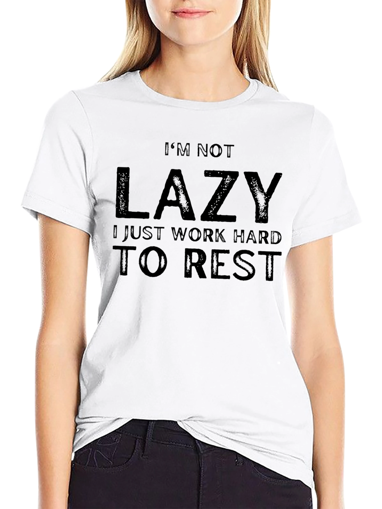 Im Not Lazy Funny Mens Black T-Shirt