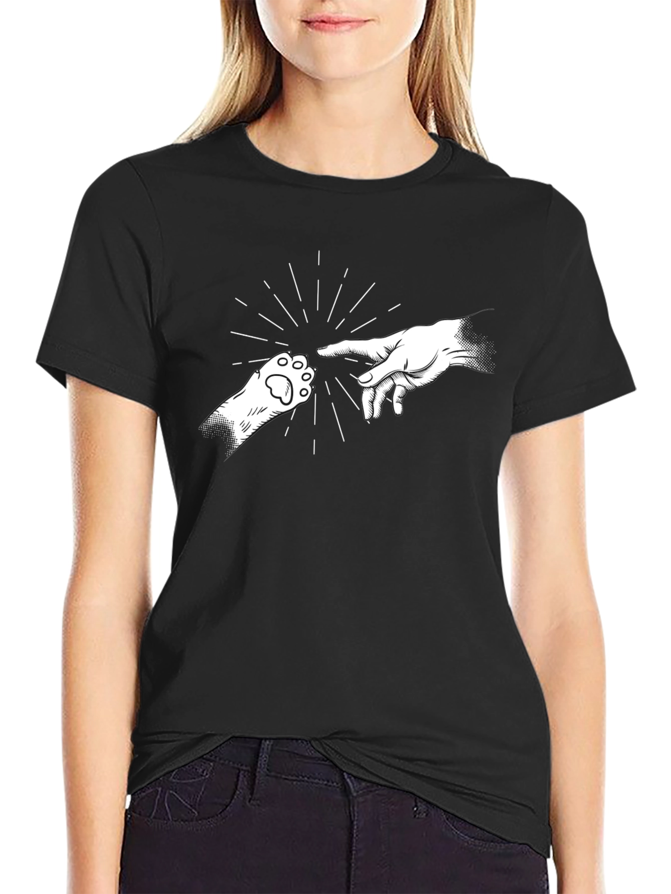 Creation of Cat Black T-Shirt