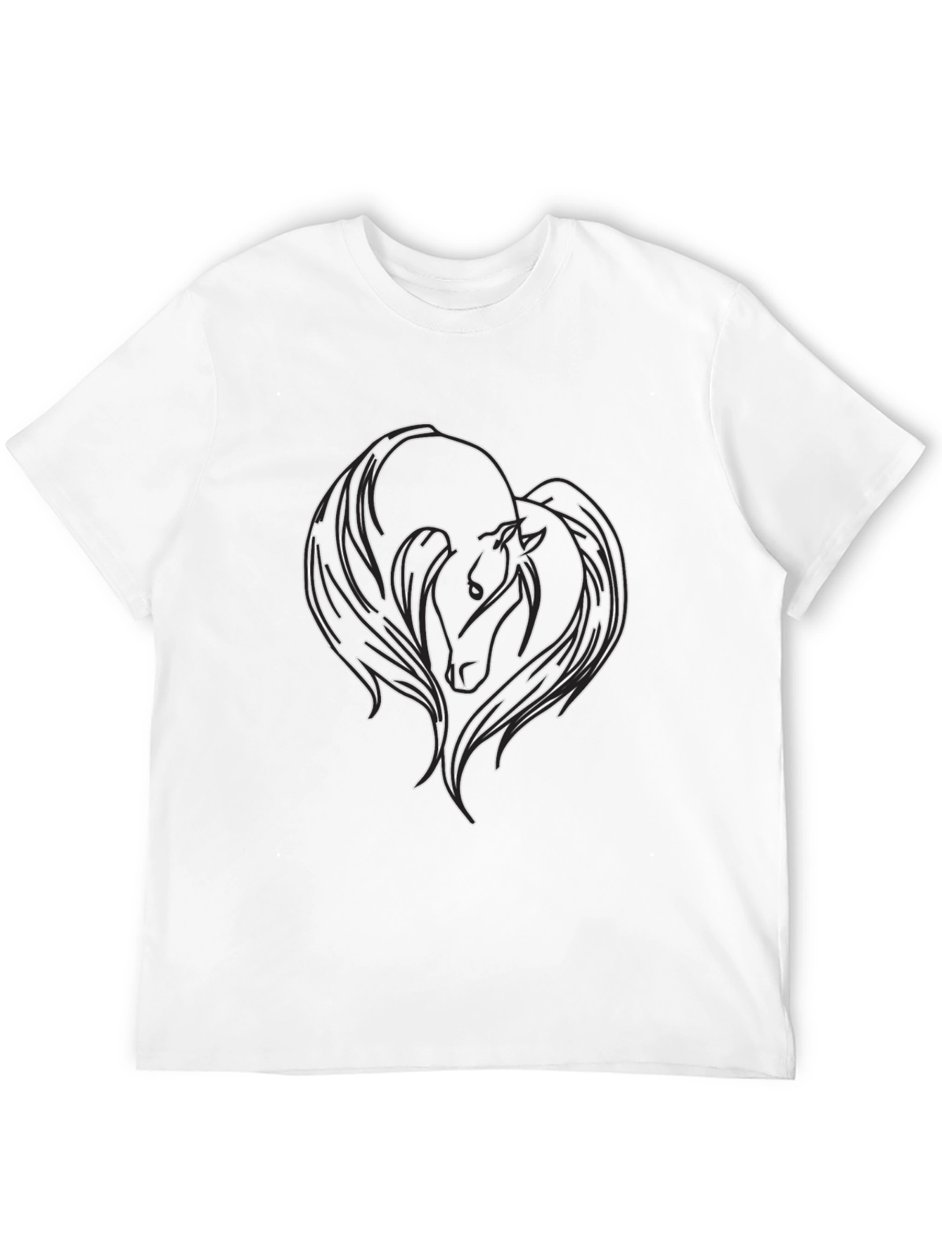 Horse Silhouette T-Shirt - Black