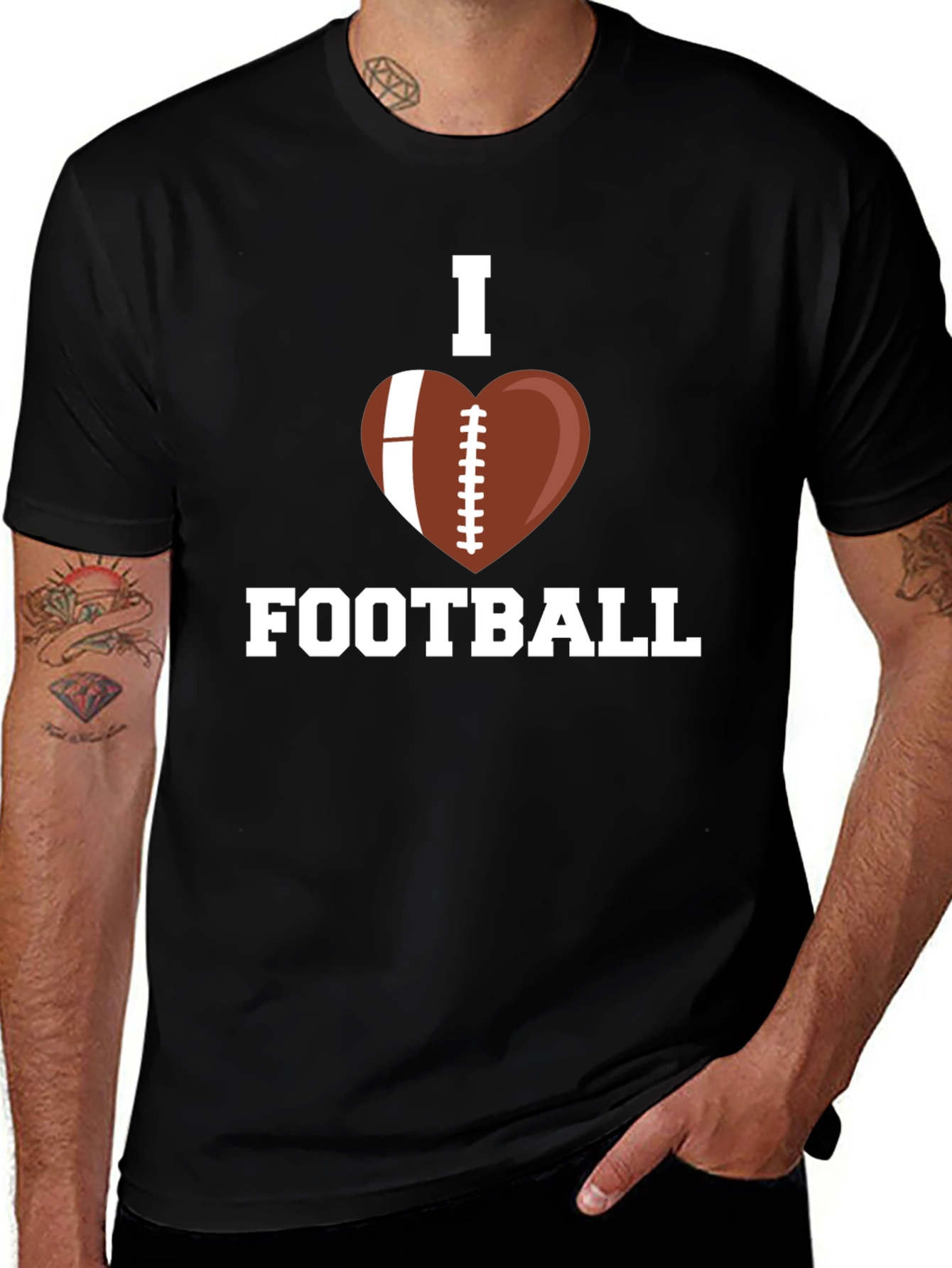 I Heart Football Graphic T-Shirt