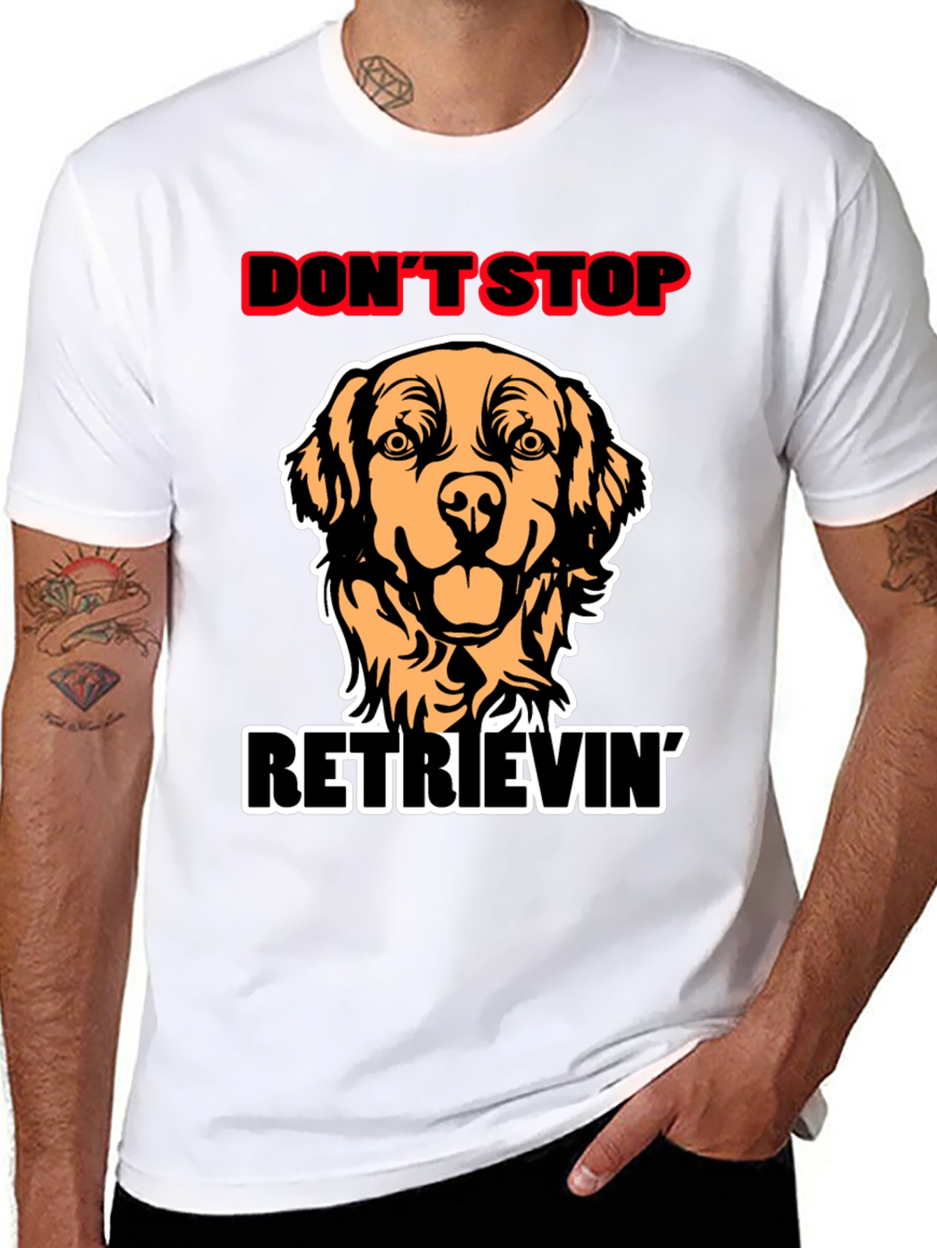 Dont Stop Retrievin Dog Graphic Tee