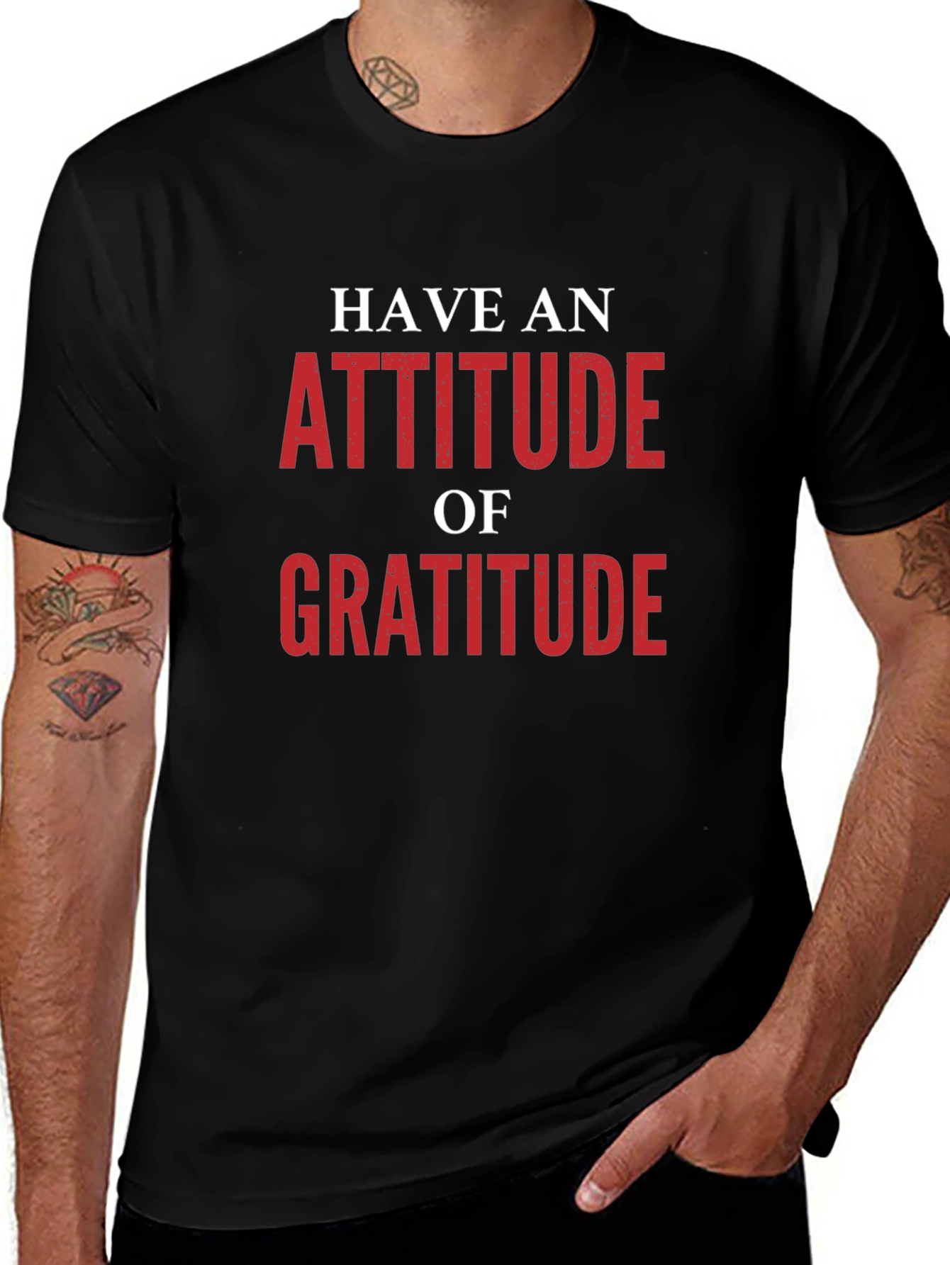 Attitude of Gratitude Graphic Tee - Black