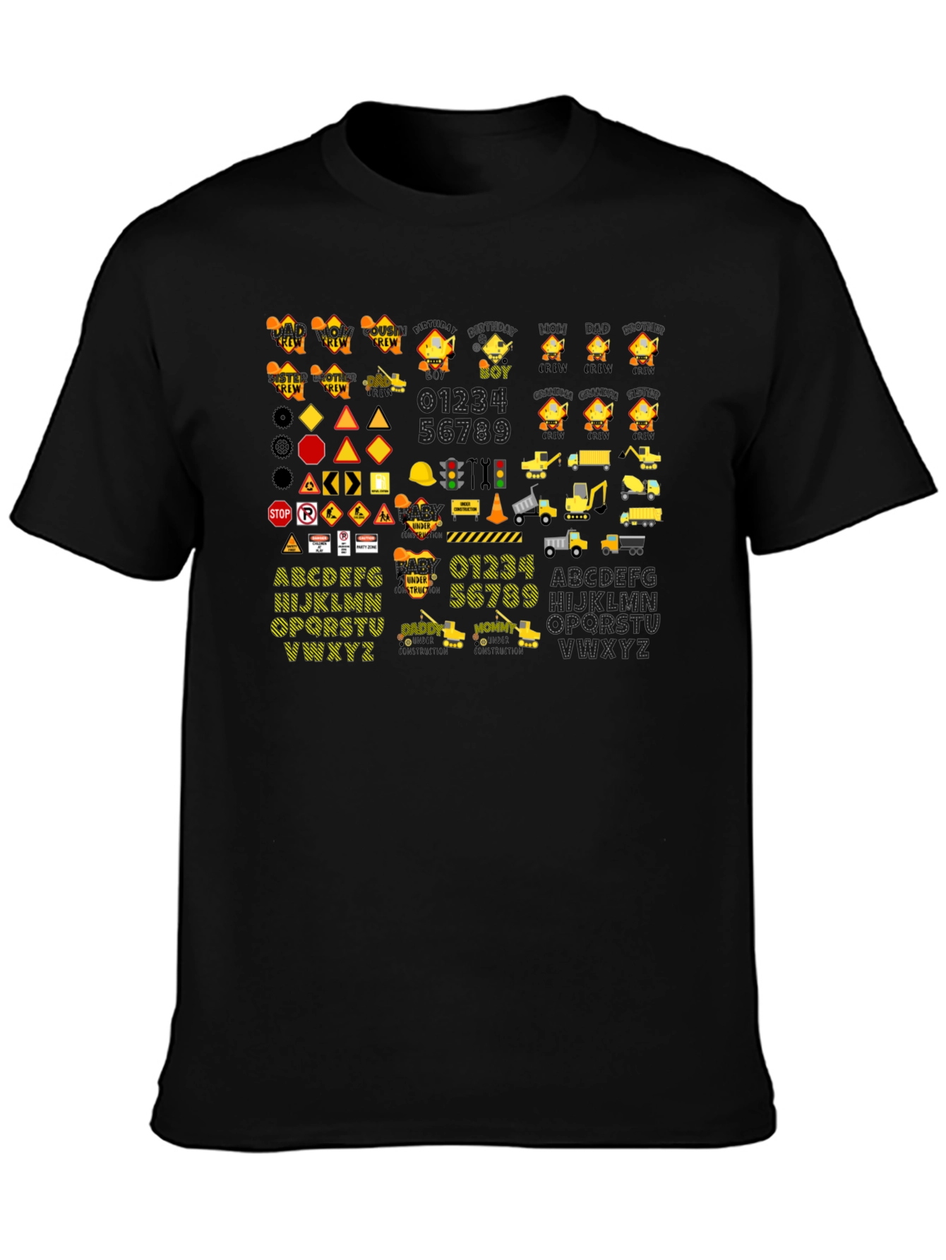Construction Theme Alphabet & Number T-Shirt