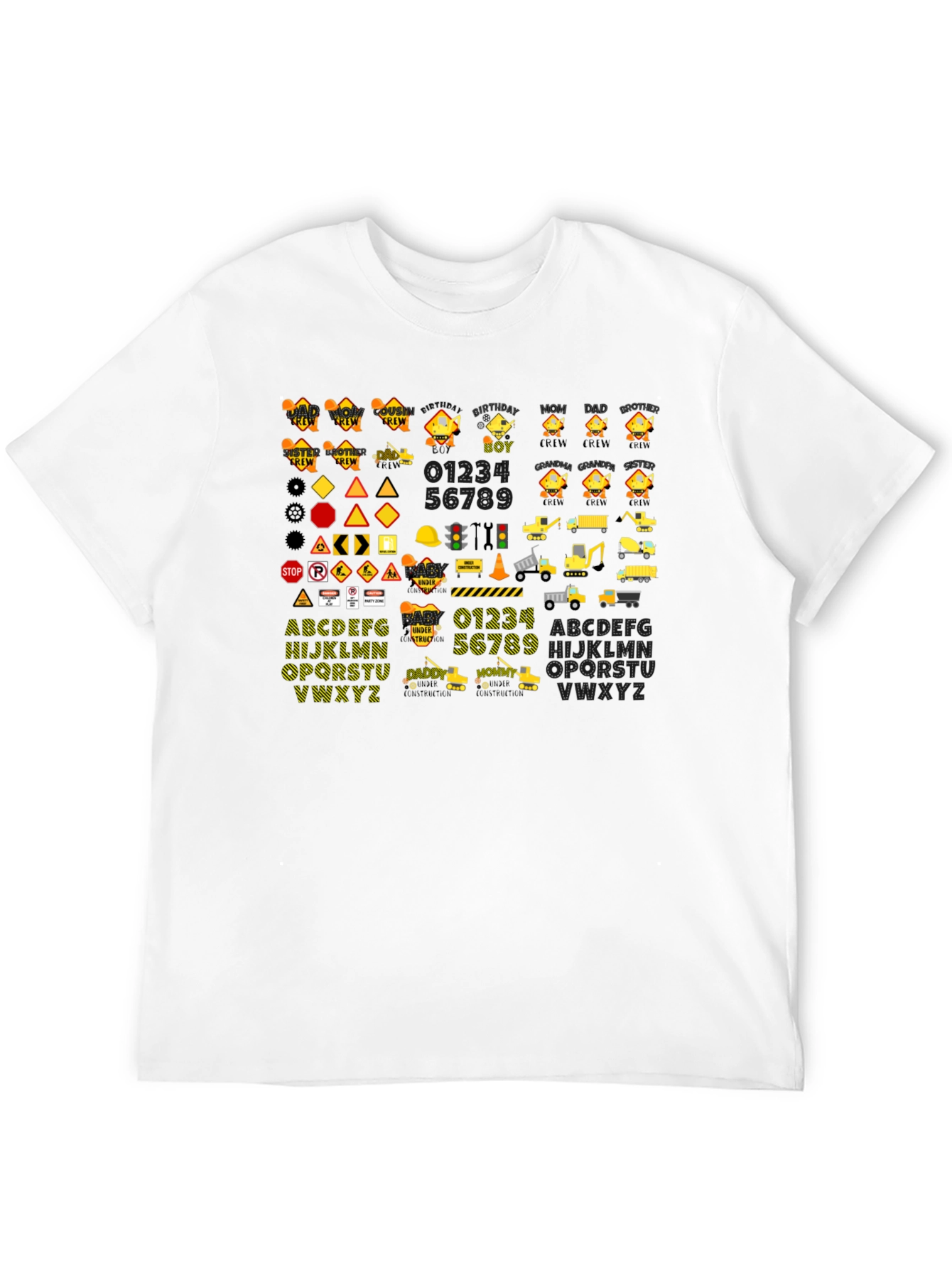 Construction Theme Alphabet & Number T-Shirt