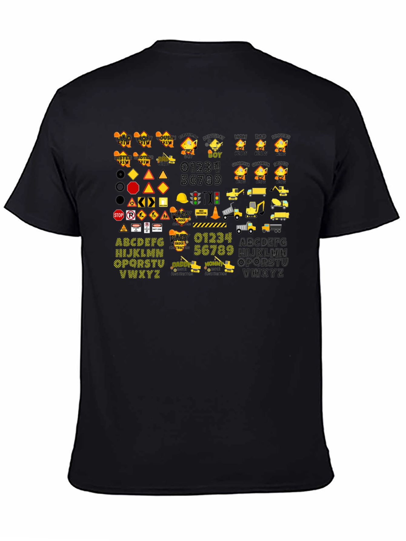 Construction Theme Alphabet & Number T-Shirt