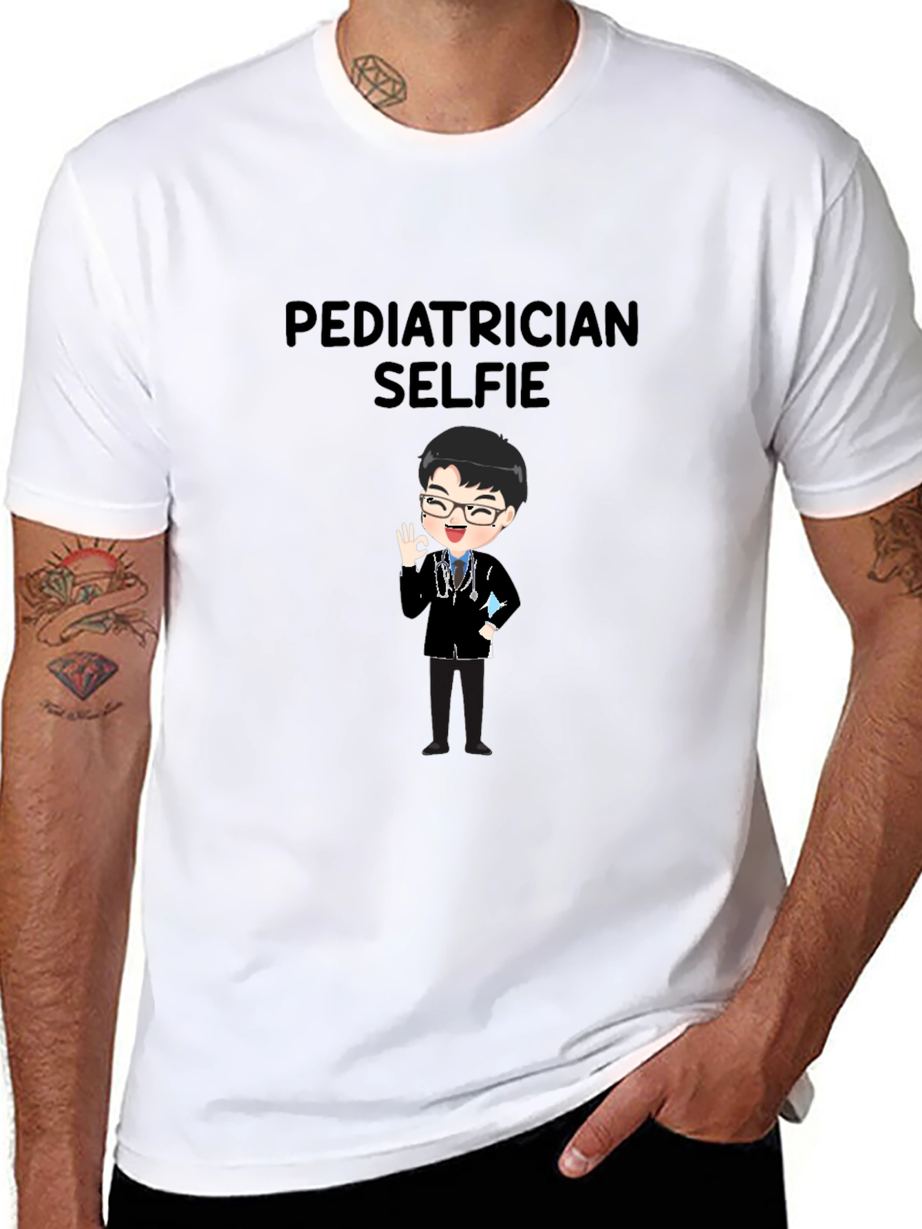 Pediatrician Selfie Graphic T-Shirt