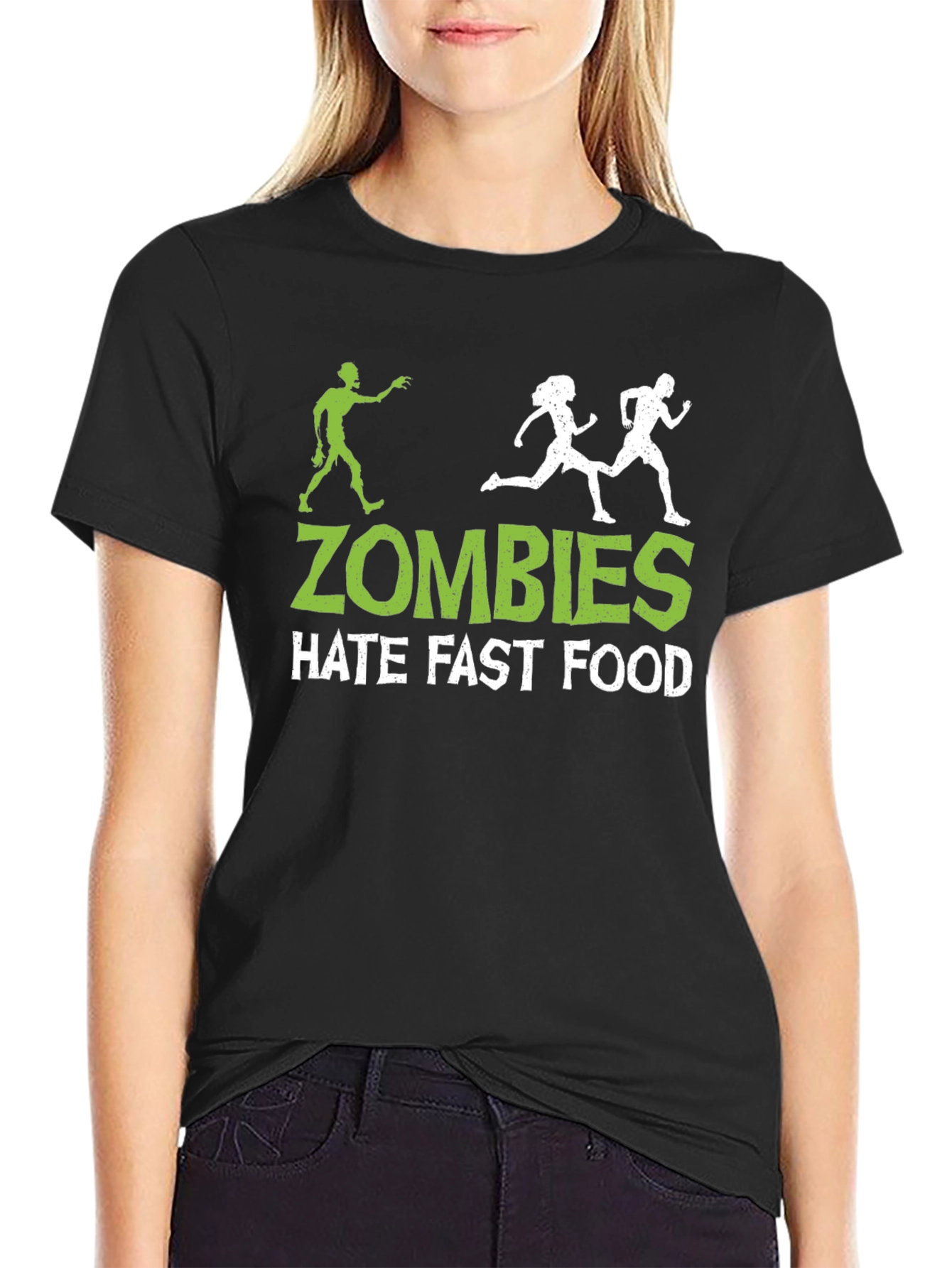 Zombies Hate Fast Food Graphic Tee