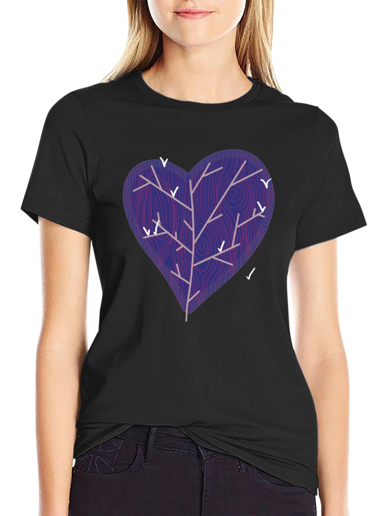 Heart Tree Graphic T-Shirt - Unique Design