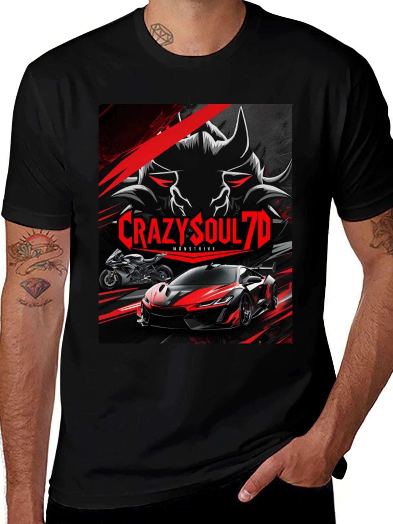 CrazySoul7D Monstrive Graphic T-Shirt