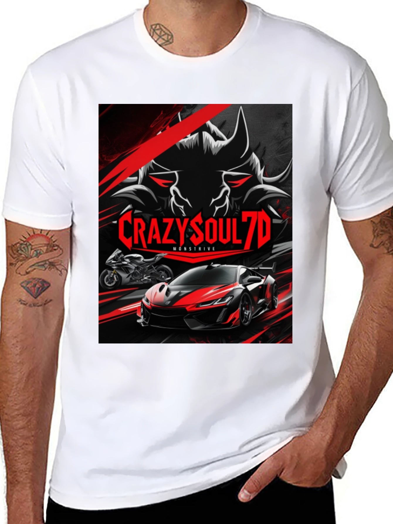 CrazySoul7D Monstrive Graphic T-Shirt