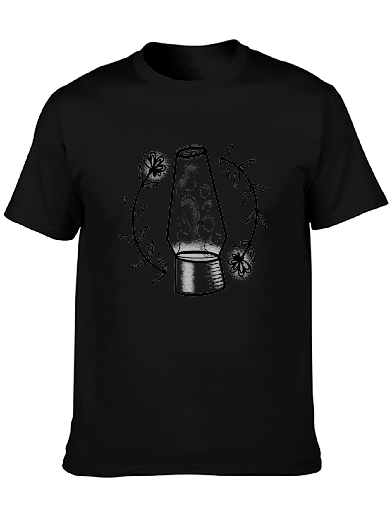 Lava Lamp Graphic Tee - Black Cotton Blend