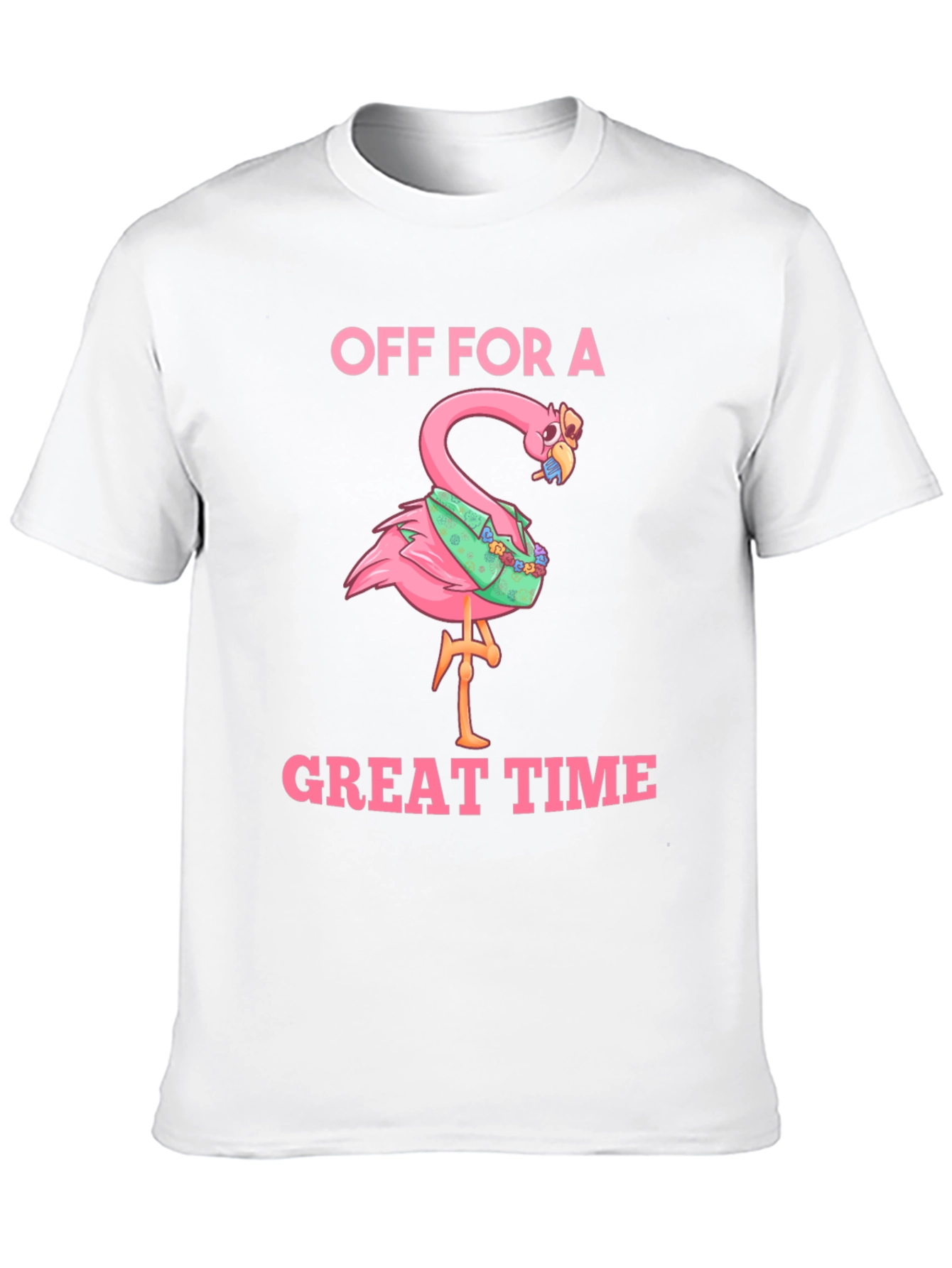 Off For a Great Time Flamingo T-Shirt