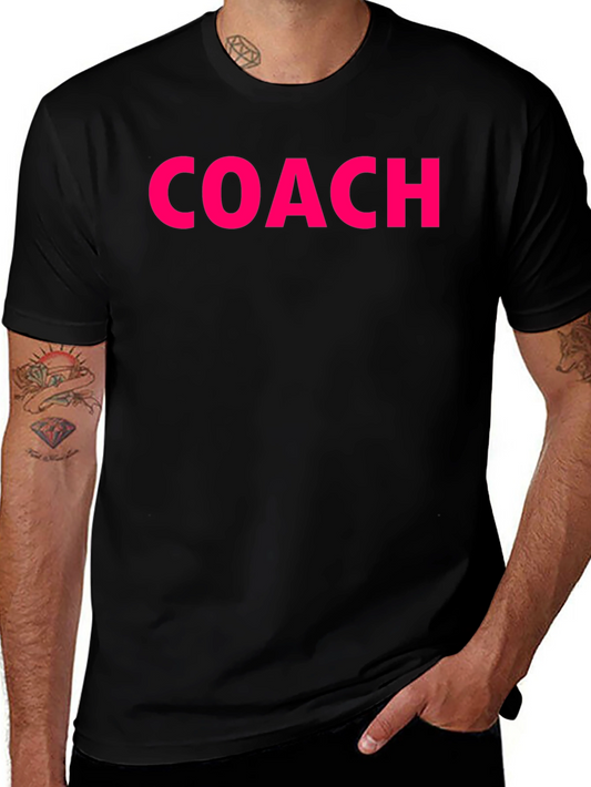 Coach Graphic Tee - Black Cotton Training Shirt