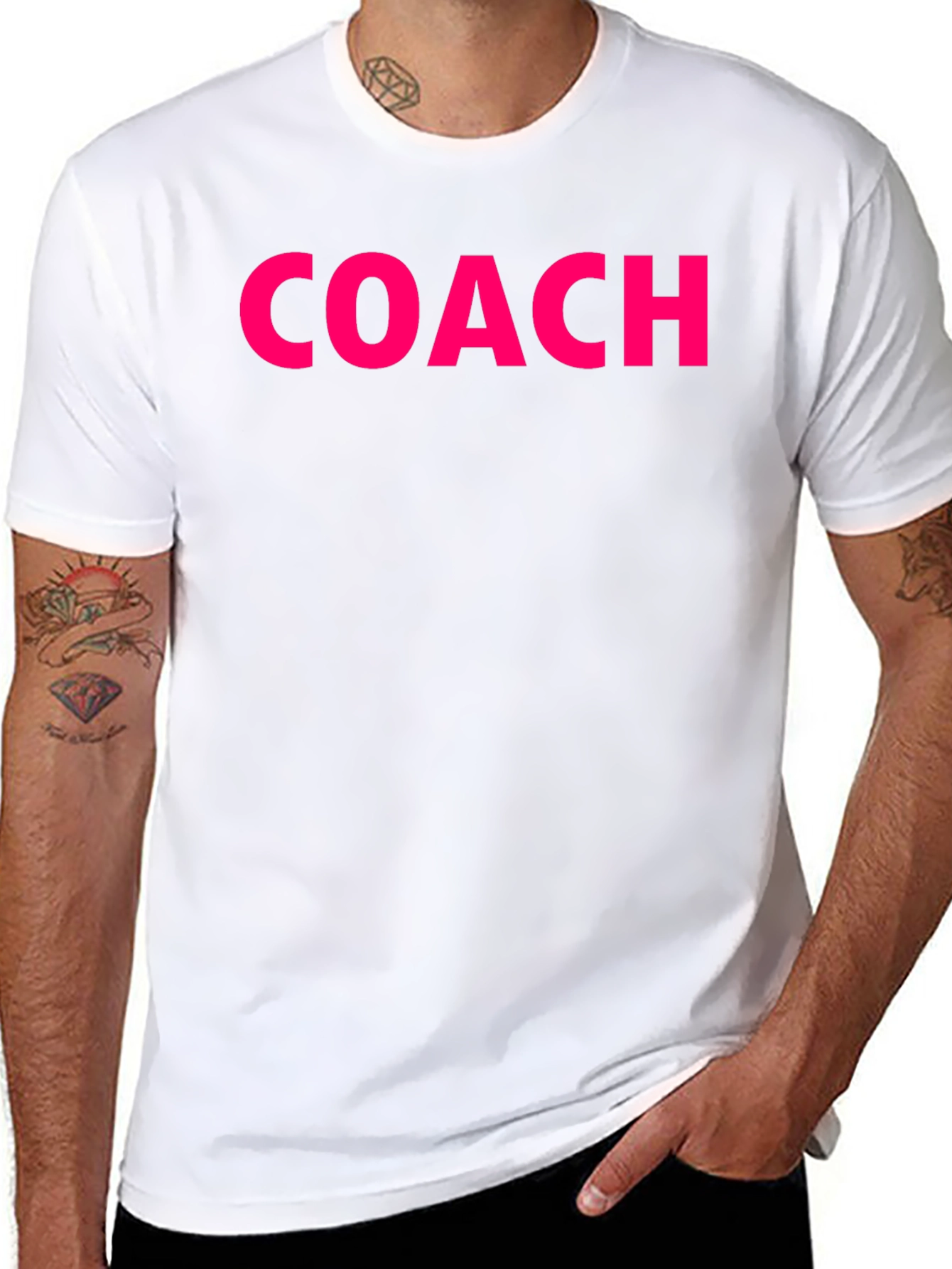 Coach Graphic Tee - Black Cotton Training Shirt