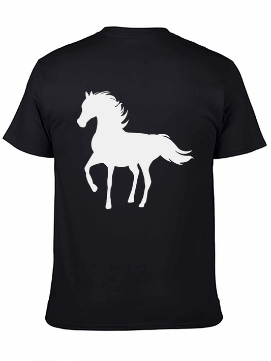 Horse Silhouette Black T-Shirt
