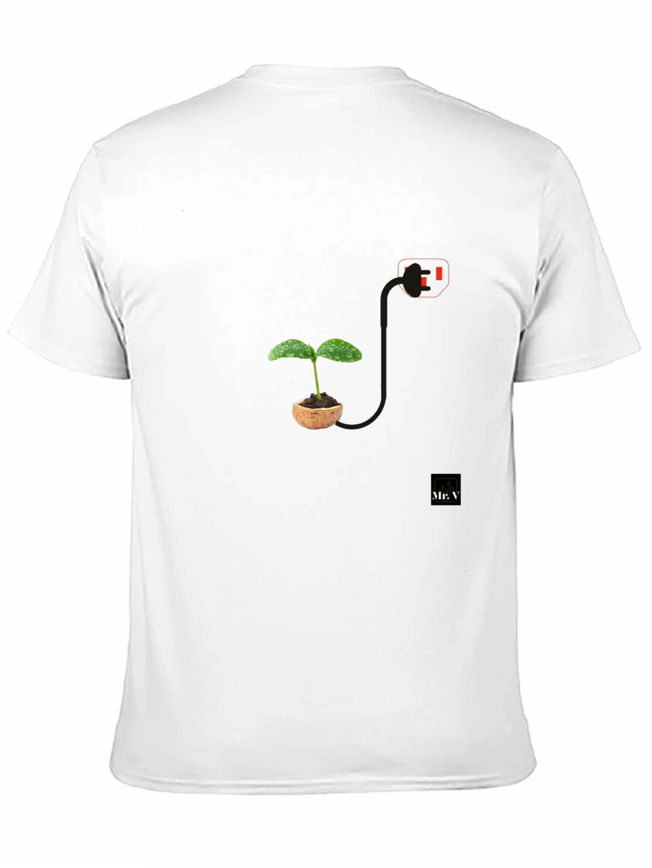 Plant Power T-Shirt - Black Modern Design