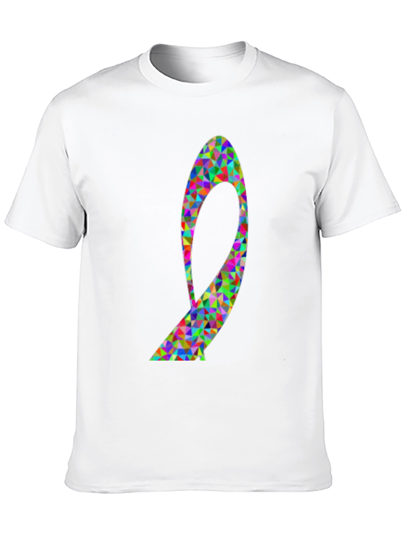 Geometric Ribbon Graphic Tee - Black