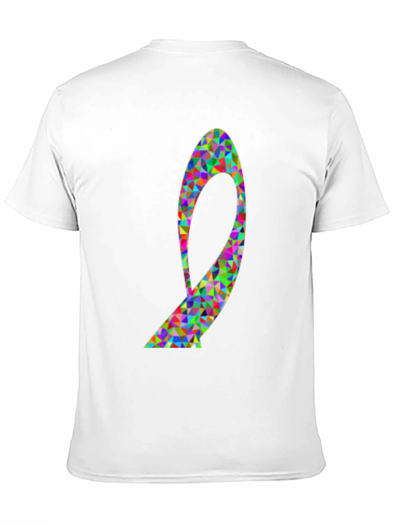 Geometric Ribbon Graphic Tee - Black