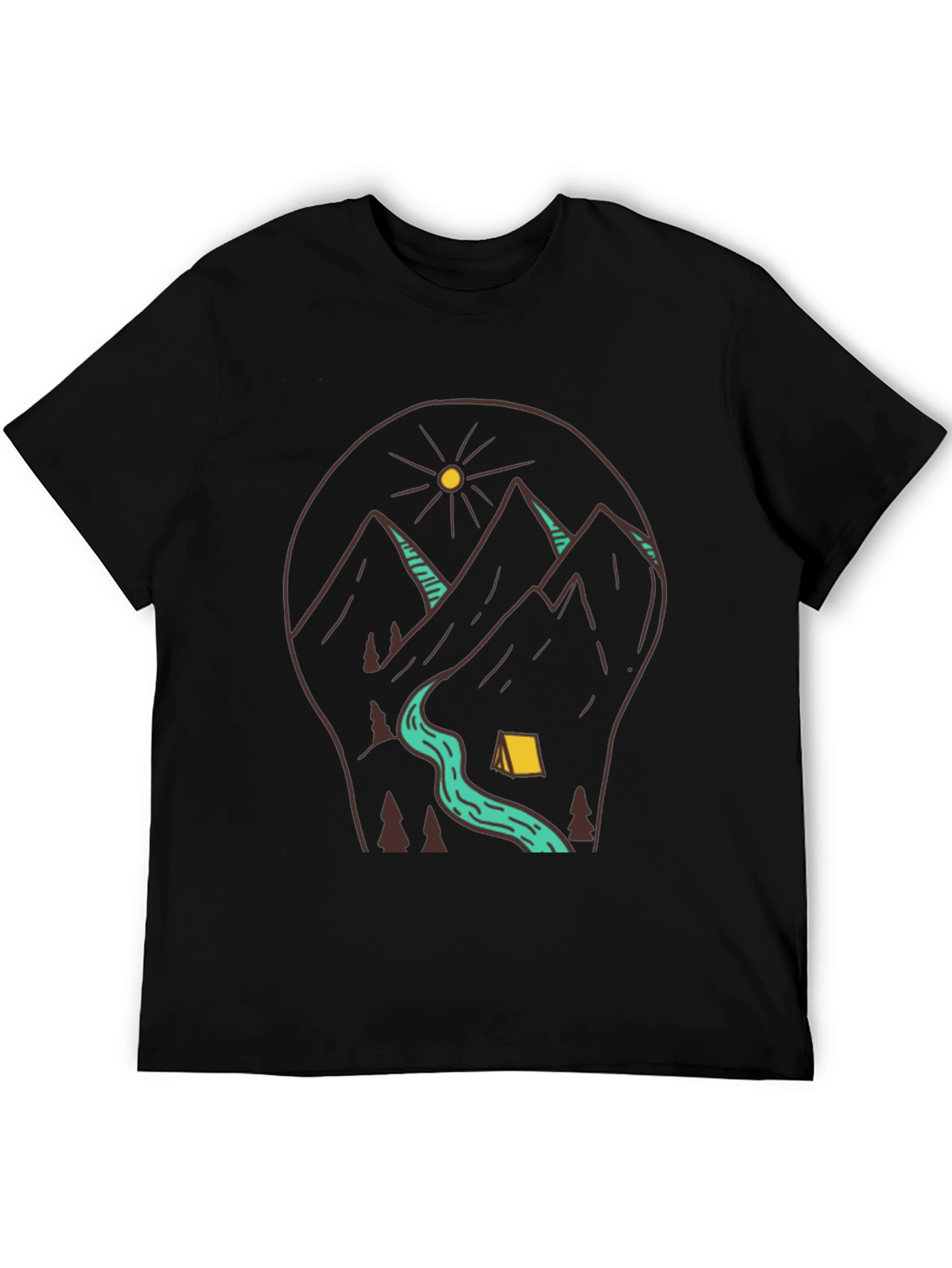 Outdoor Adventure Graphic Tee - Camping & Mountains