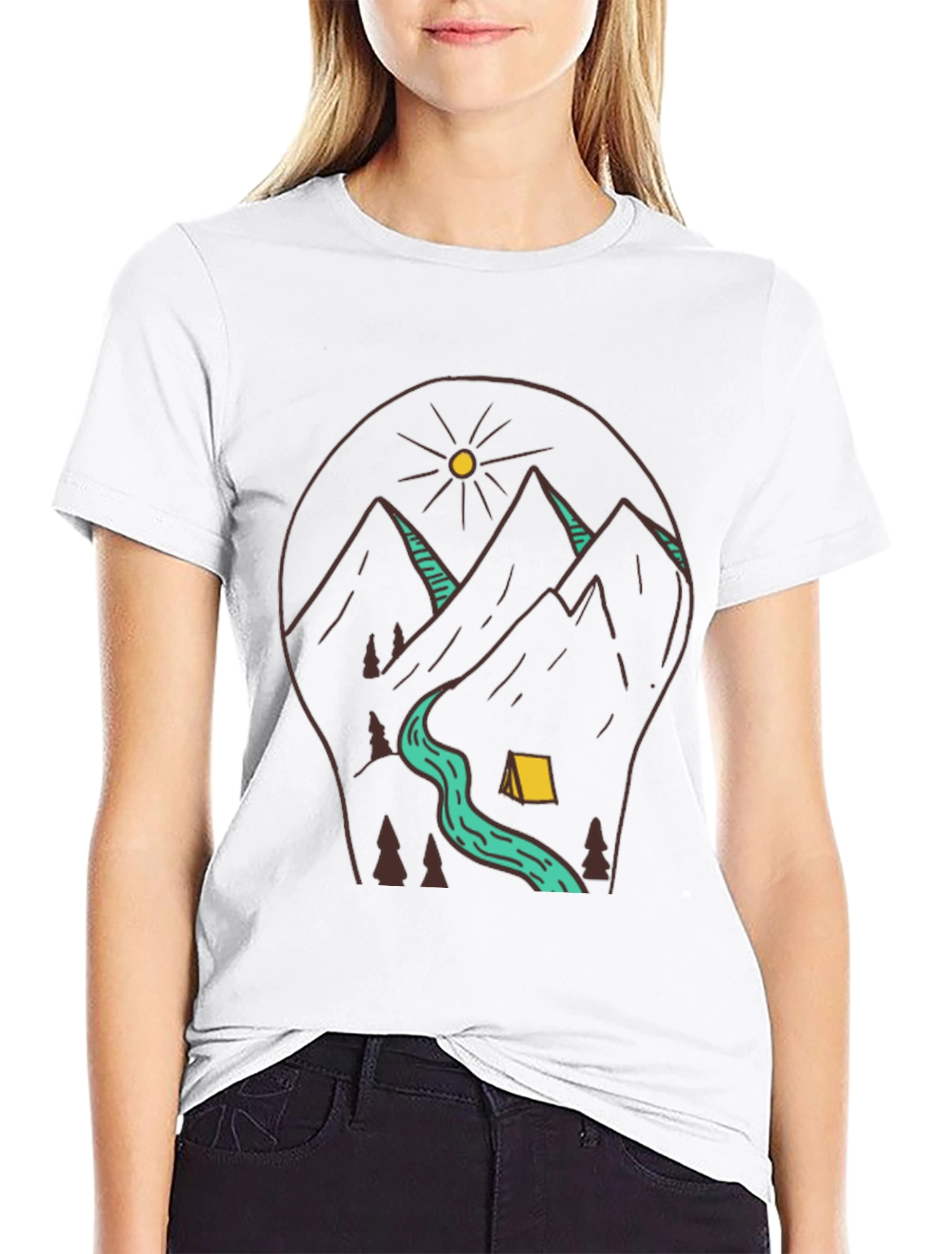 Outdoor Adventure Graphic Tee - Camping & Mountains