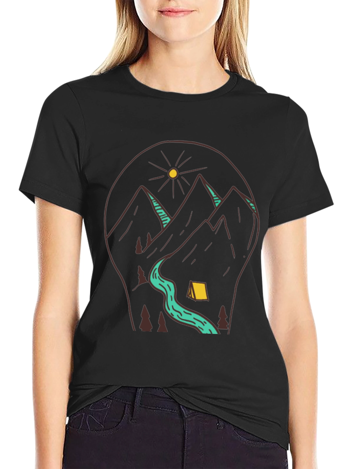 Outdoor Adventure Graphic Tee - Camping & Mountains