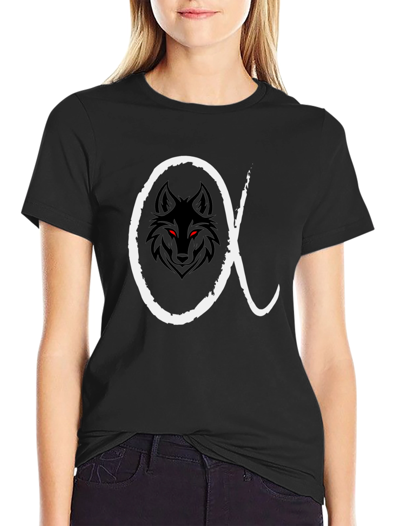 Alpha Wolf Graphic T-Shirt - Mens Black Tee
