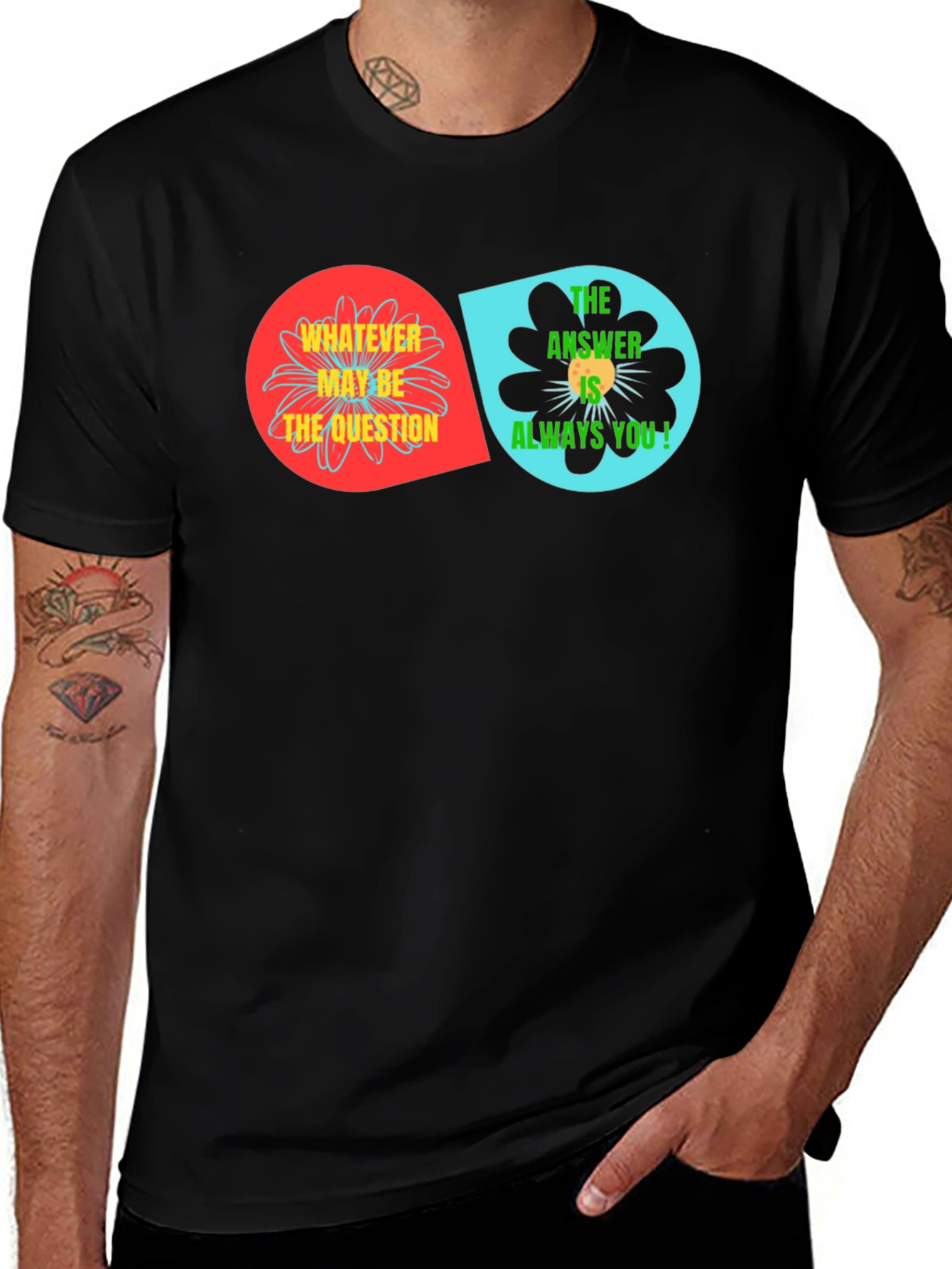 Unique Floral T-Shirt: Whatever May Be The Question