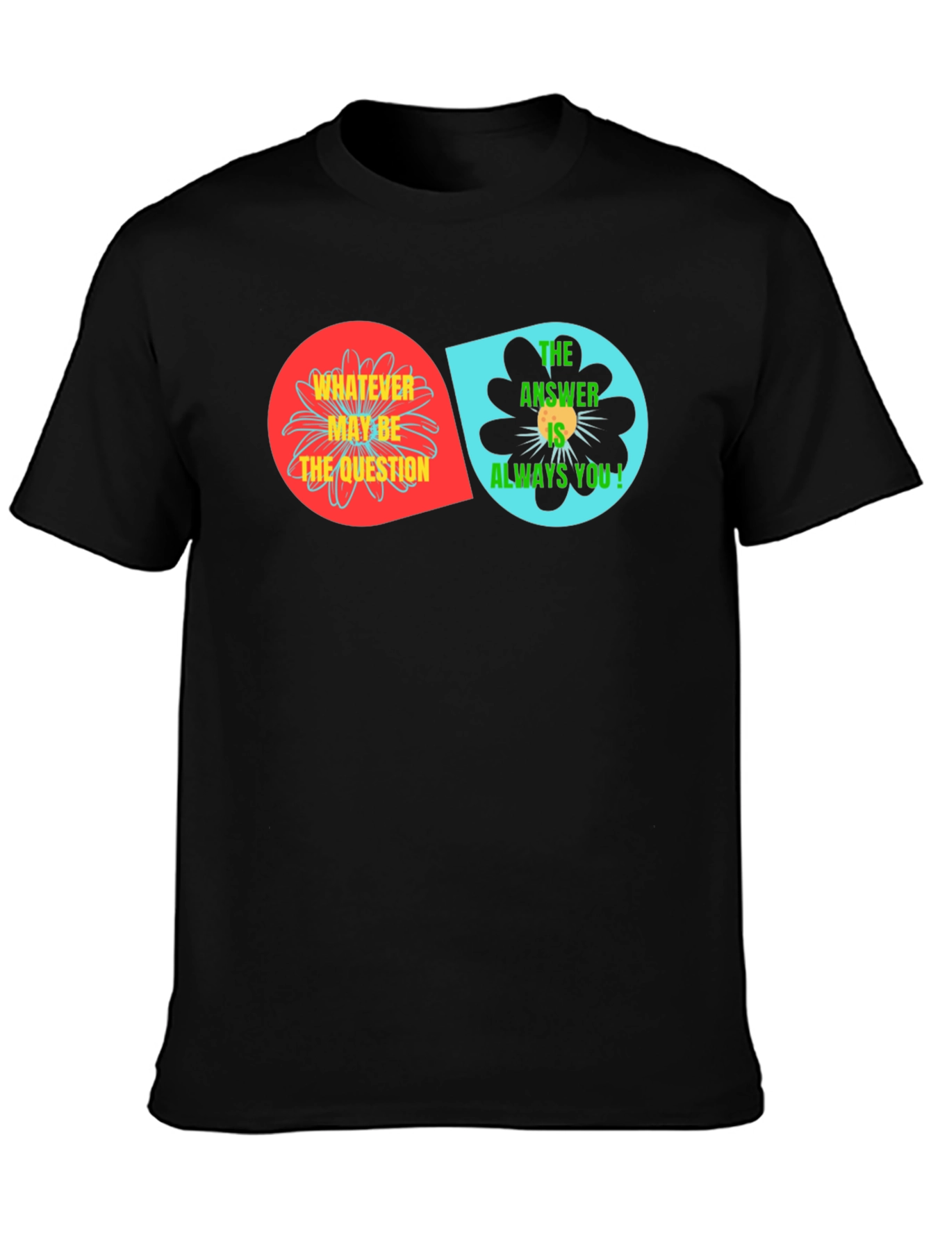 Unique Floral T-Shirt: Whatever May Be The Question
