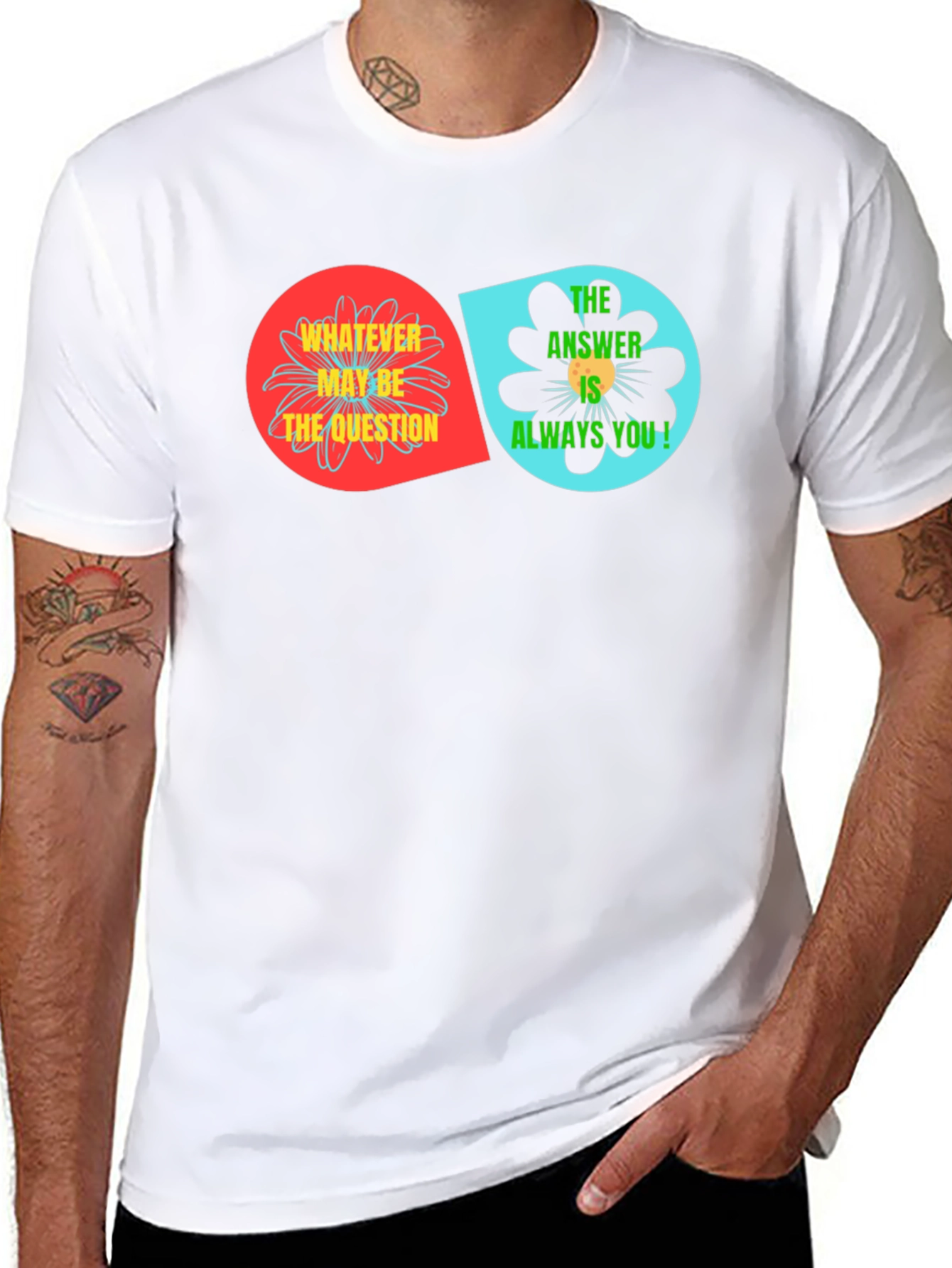 Unique Floral T-Shirt: Whatever May Be The Question