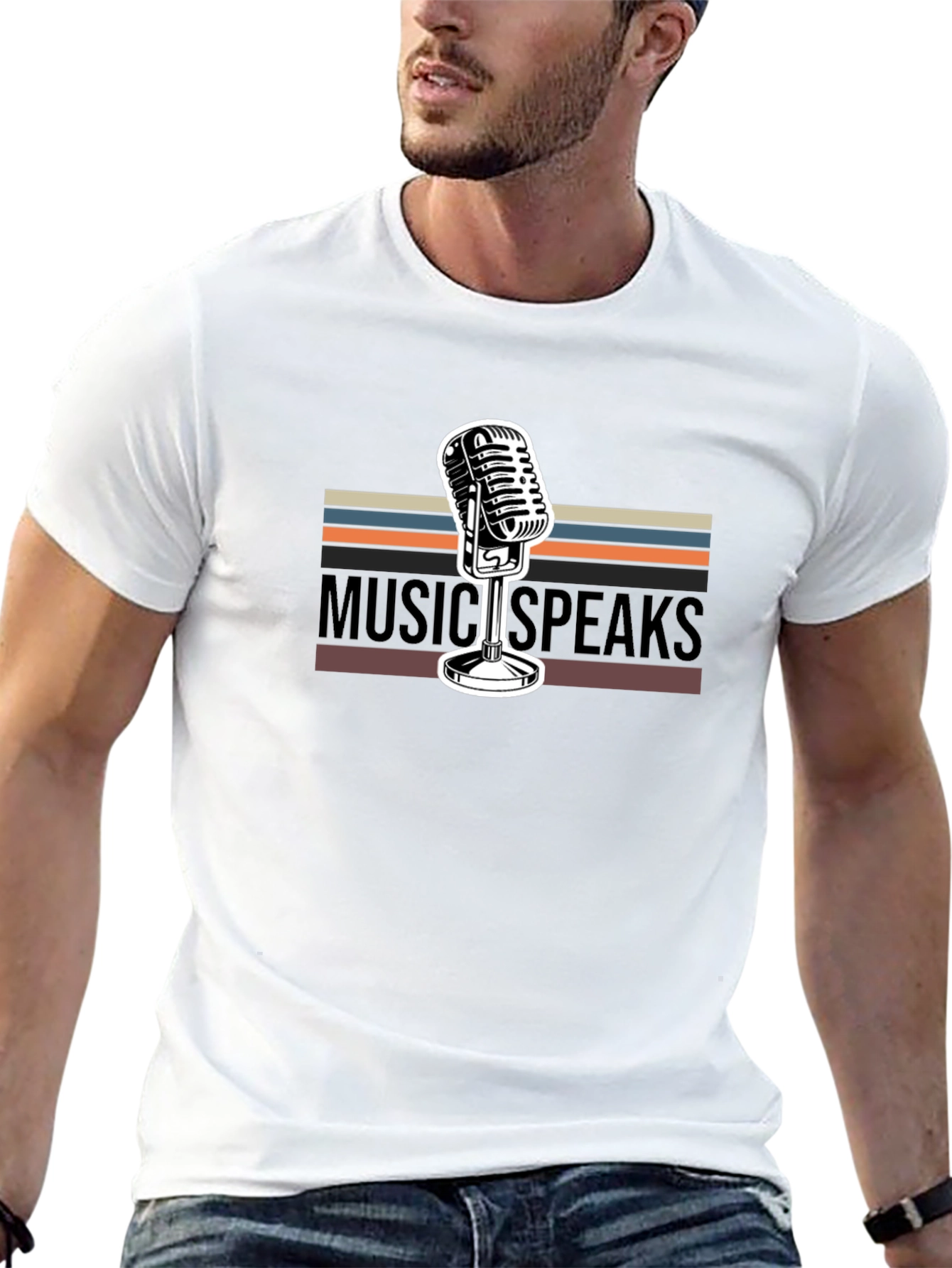 Music Speaks Graphic Tee - Retro Style