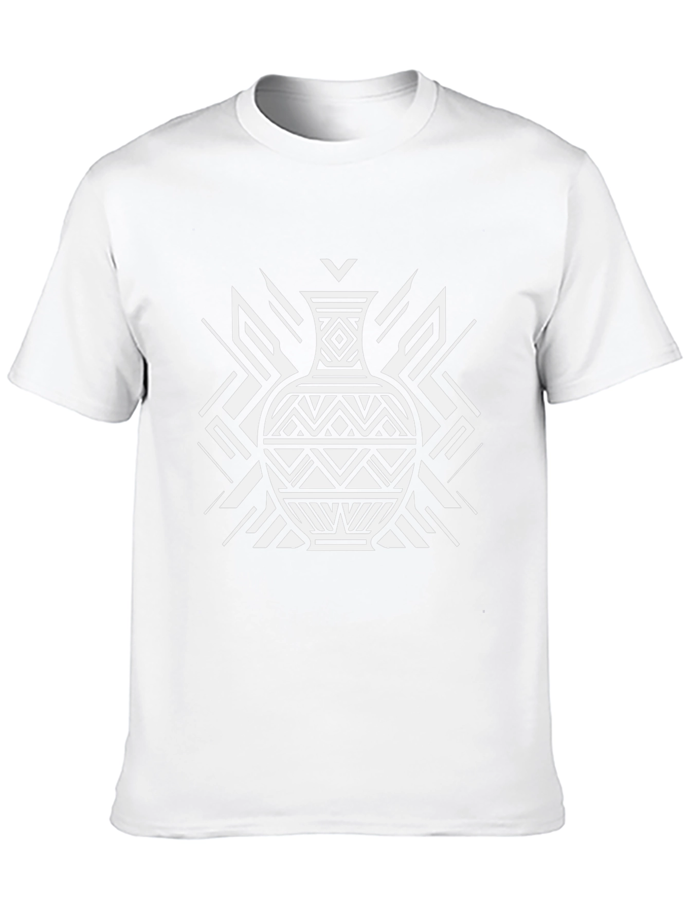 Geometric Vase Graphic T-Shirt - Modern Art Tee