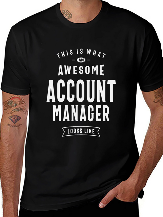 Awesome Account Manager Graphic Tee - Black Cotton T-Shirt