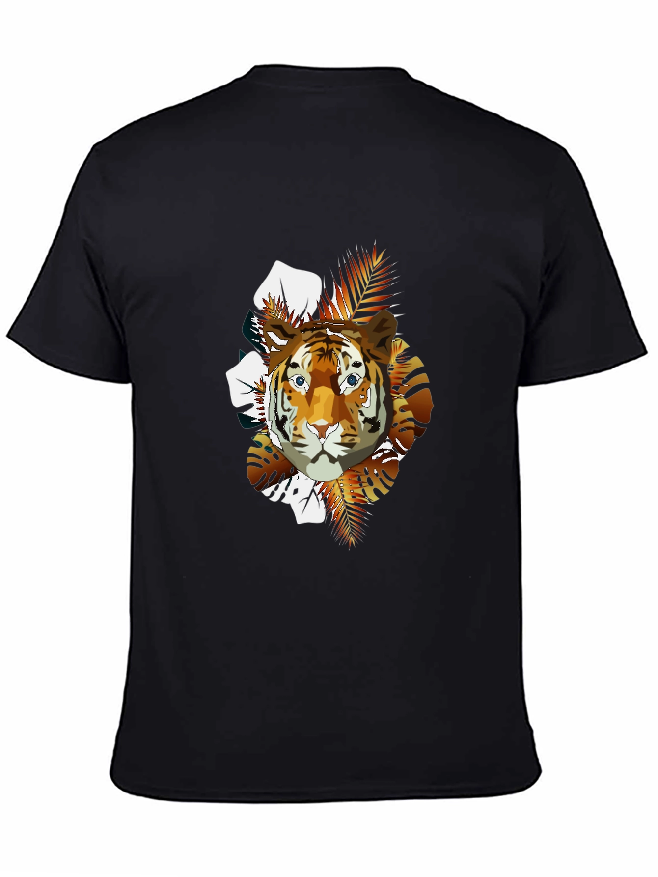 Tiger Graphic Print Crew Neck T-Shirt