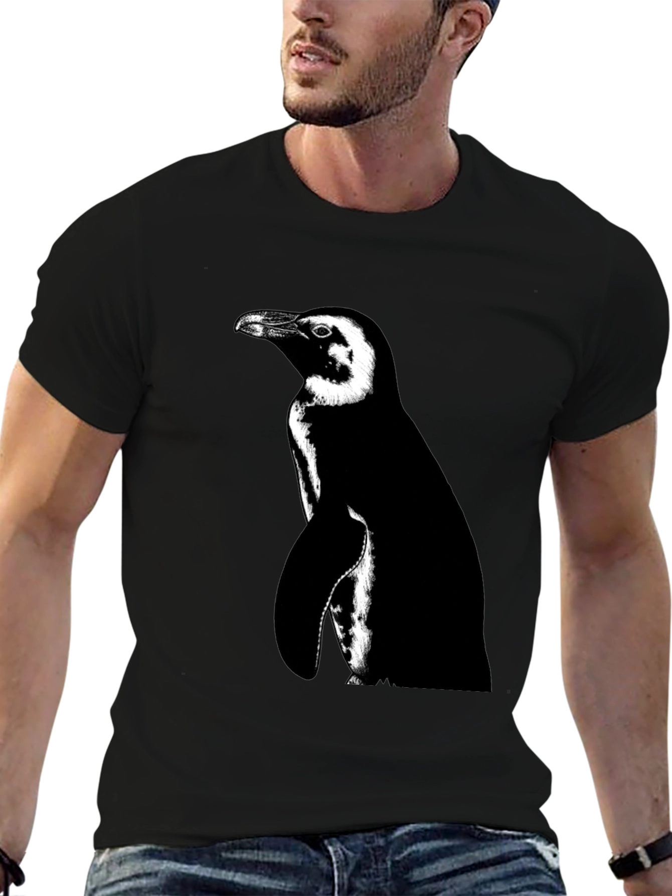 Penguin Graphic Black T-Shirt - Stylish Casual Wear