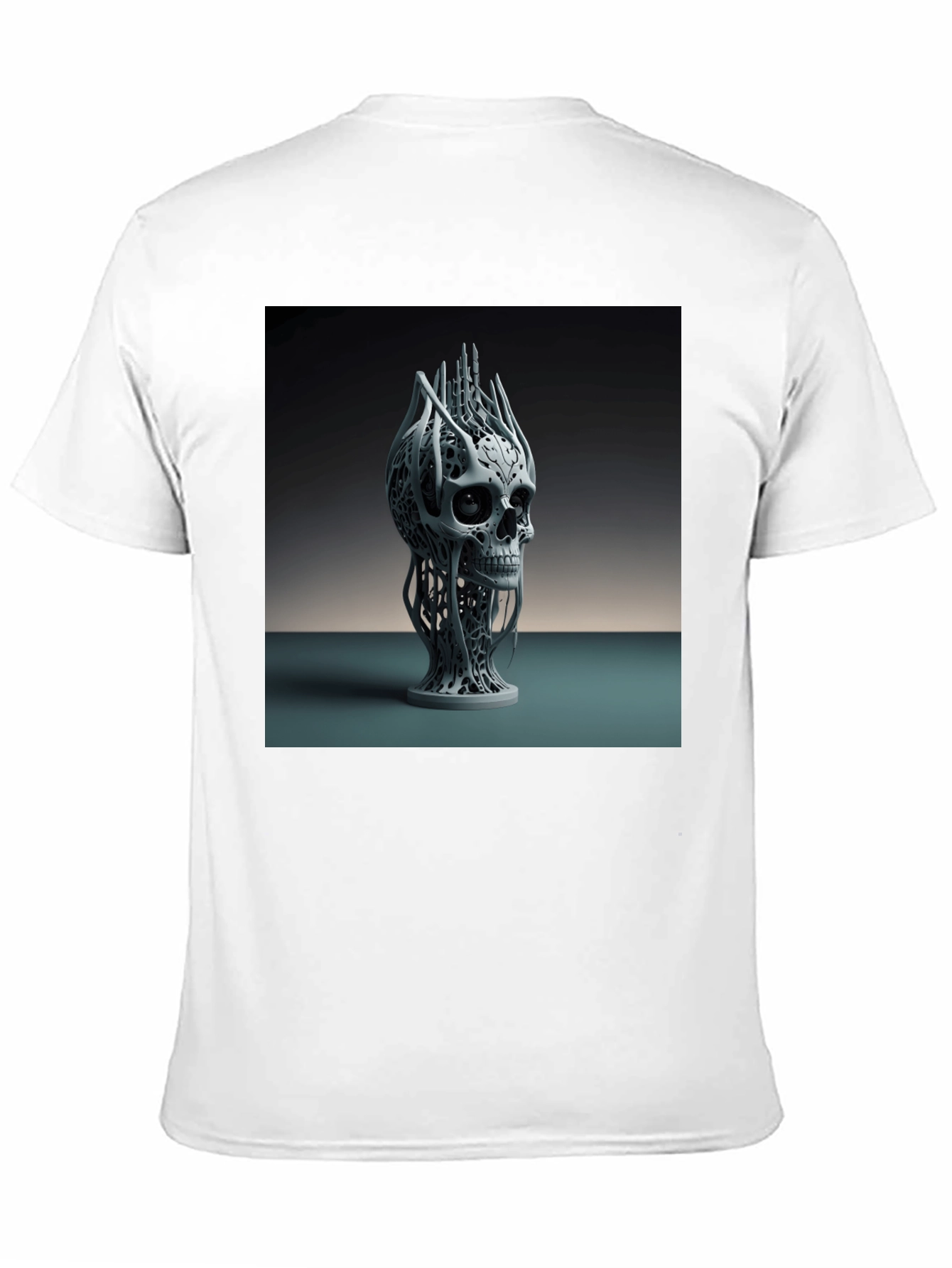 Abstract Skull Graphic Tee - Modern Art Design
