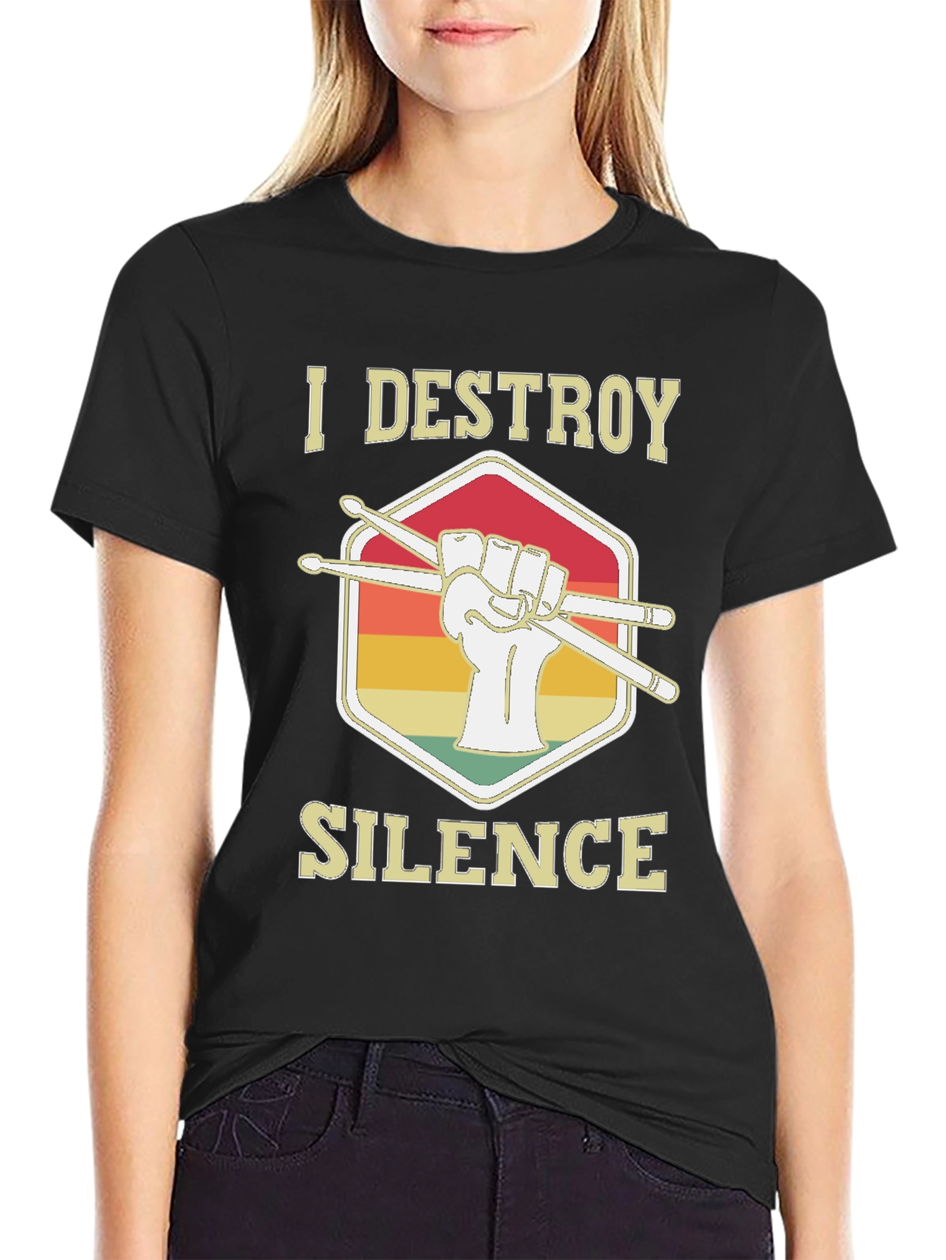 I Destroy Silence Drummer T-Shirt