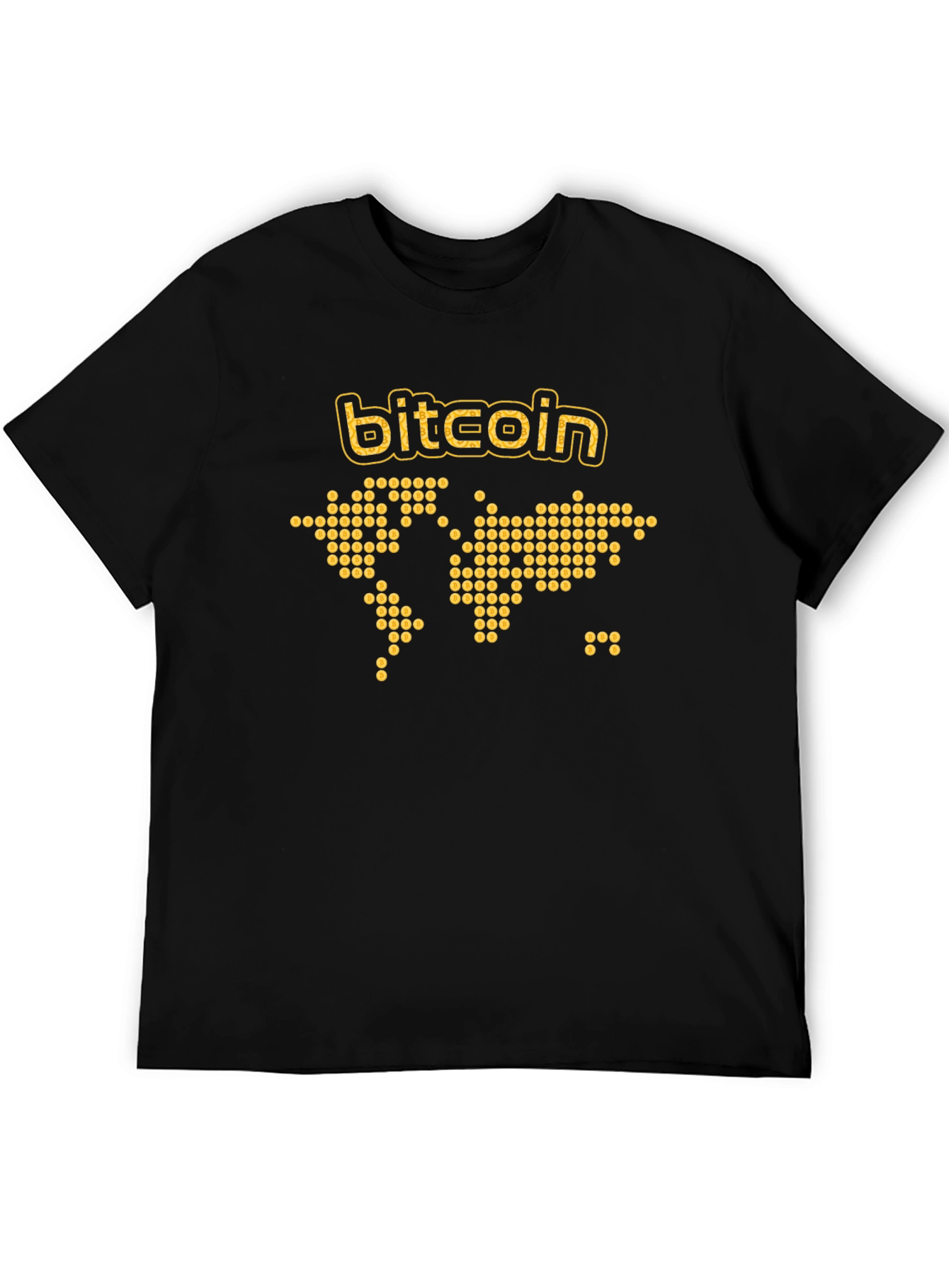 Bitcoin World Map T-Shirt - Crypto Currency Tee