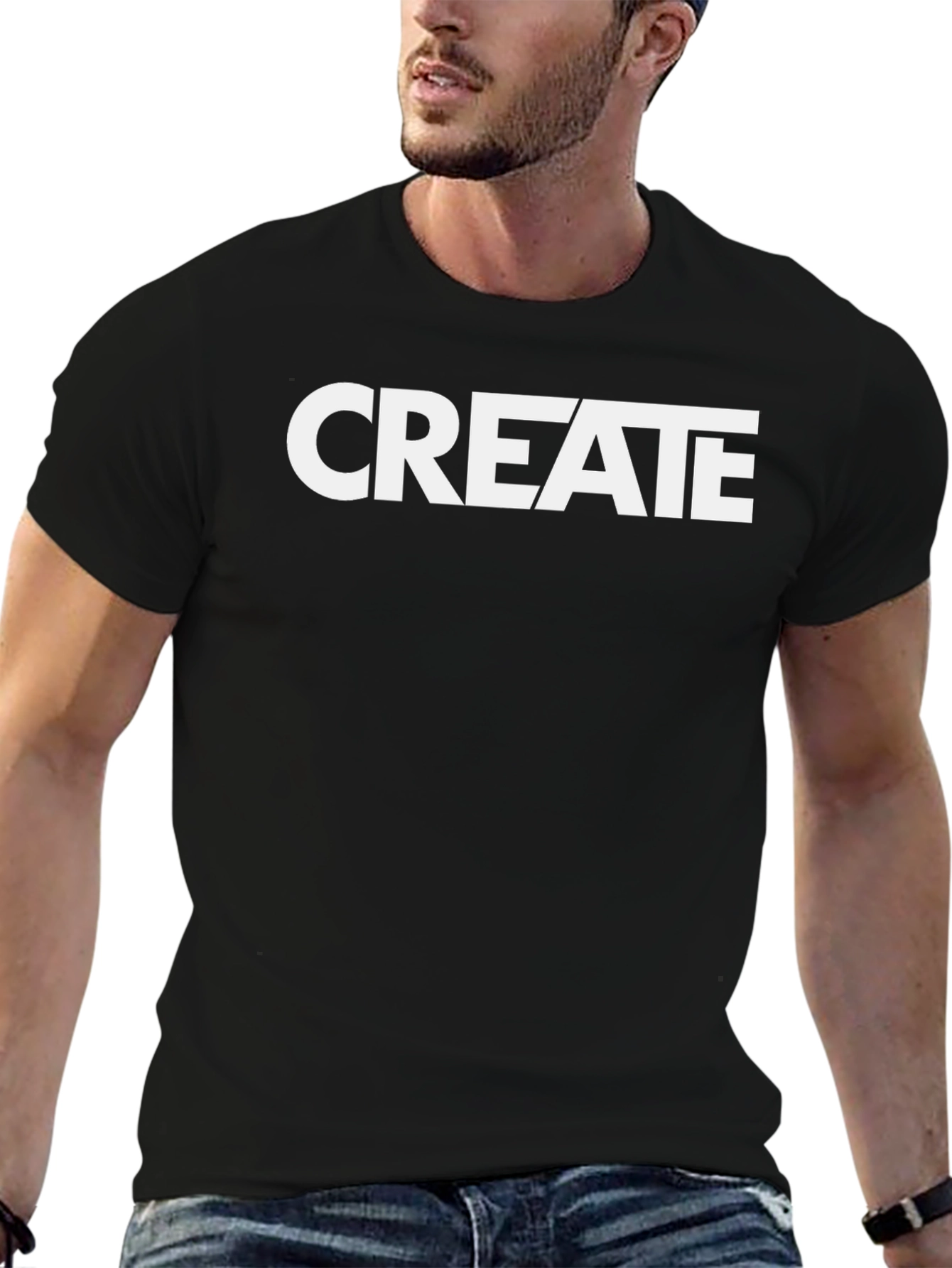 CREATE Graphic Tee - Black Cotton T-Shirt